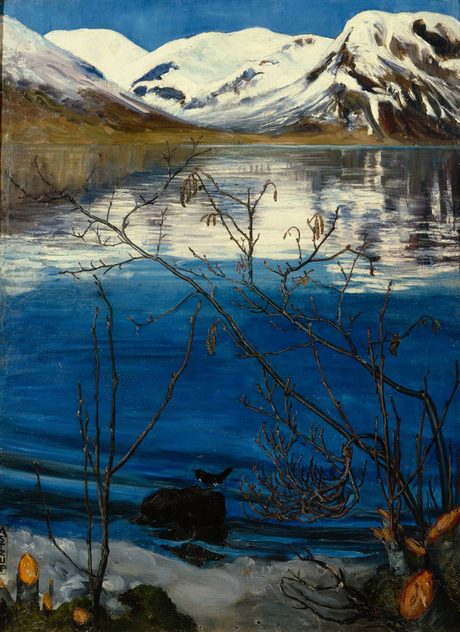 Březnová nálada v Jølstervannet od Nikolai Astrup