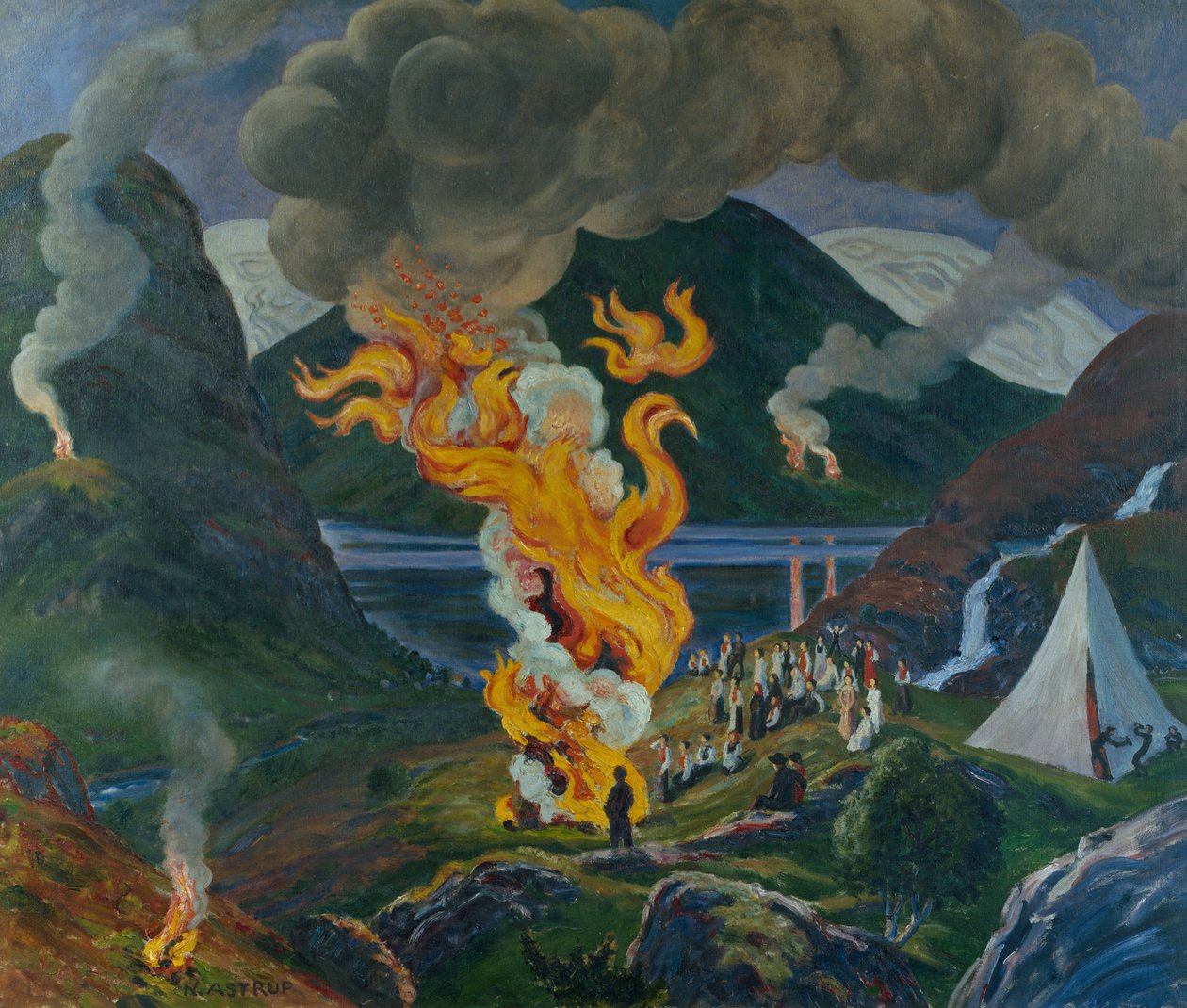 Svatojánský oheň od Nikolai Astrup
