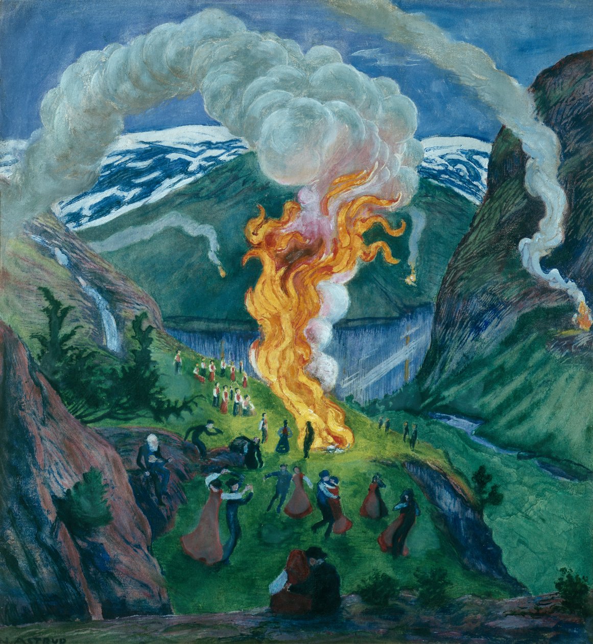 Svatojánský oheň od Nikolai Astrup