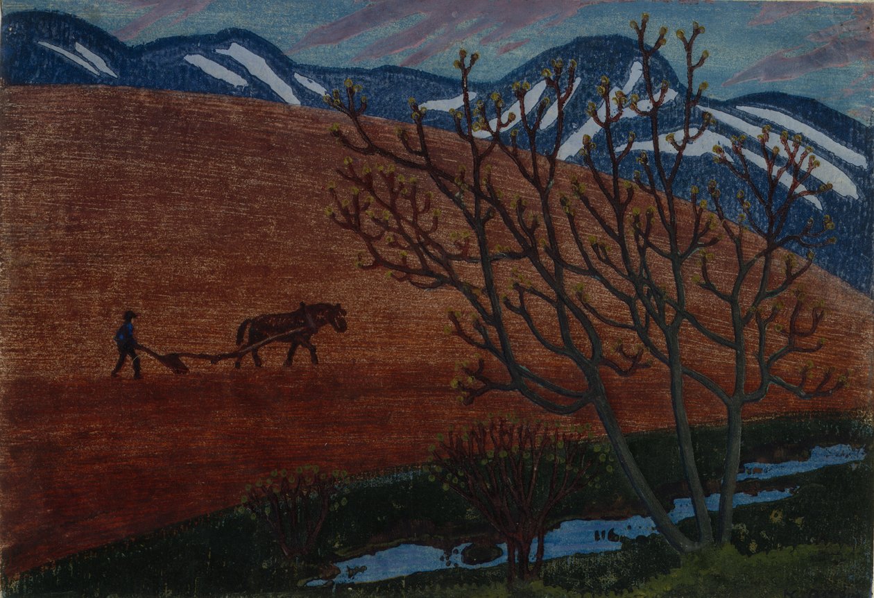 Oráč (olej na plátně) od Nikolai Astrup