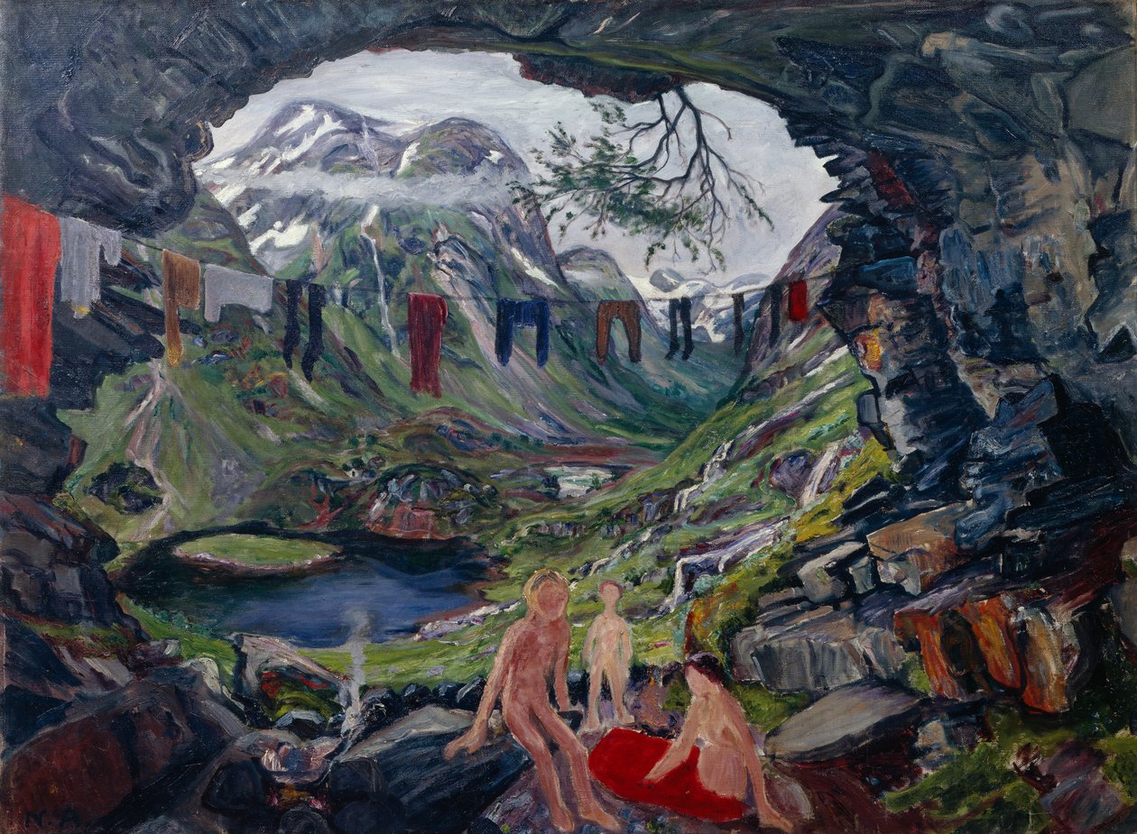 Jeskyně od Nikolai Astrup
