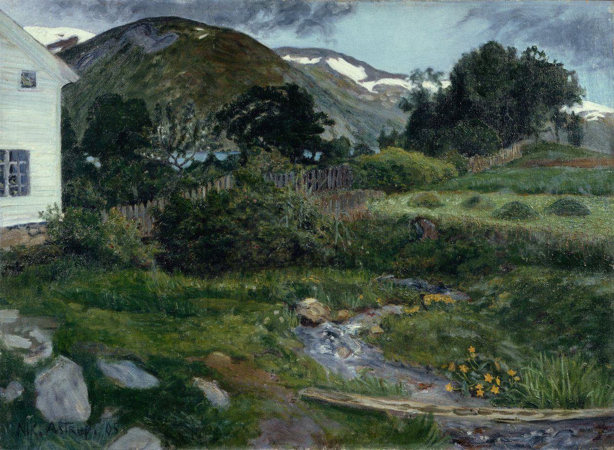 Pozemek fary, Jølster (Joelster) od Nikolai Astrup