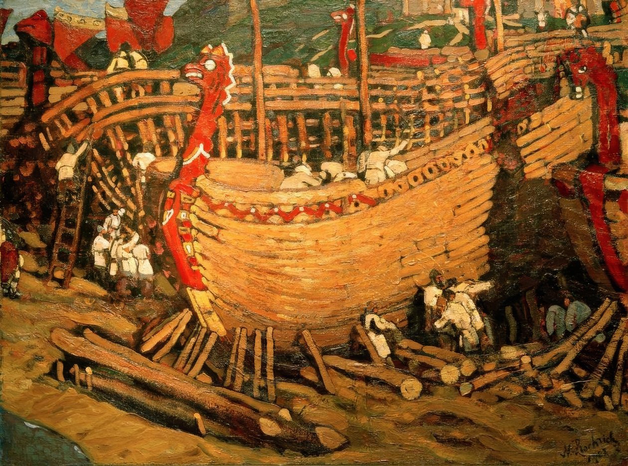 Stavba lodí od Nikolai Konstantinowitsch Roerich