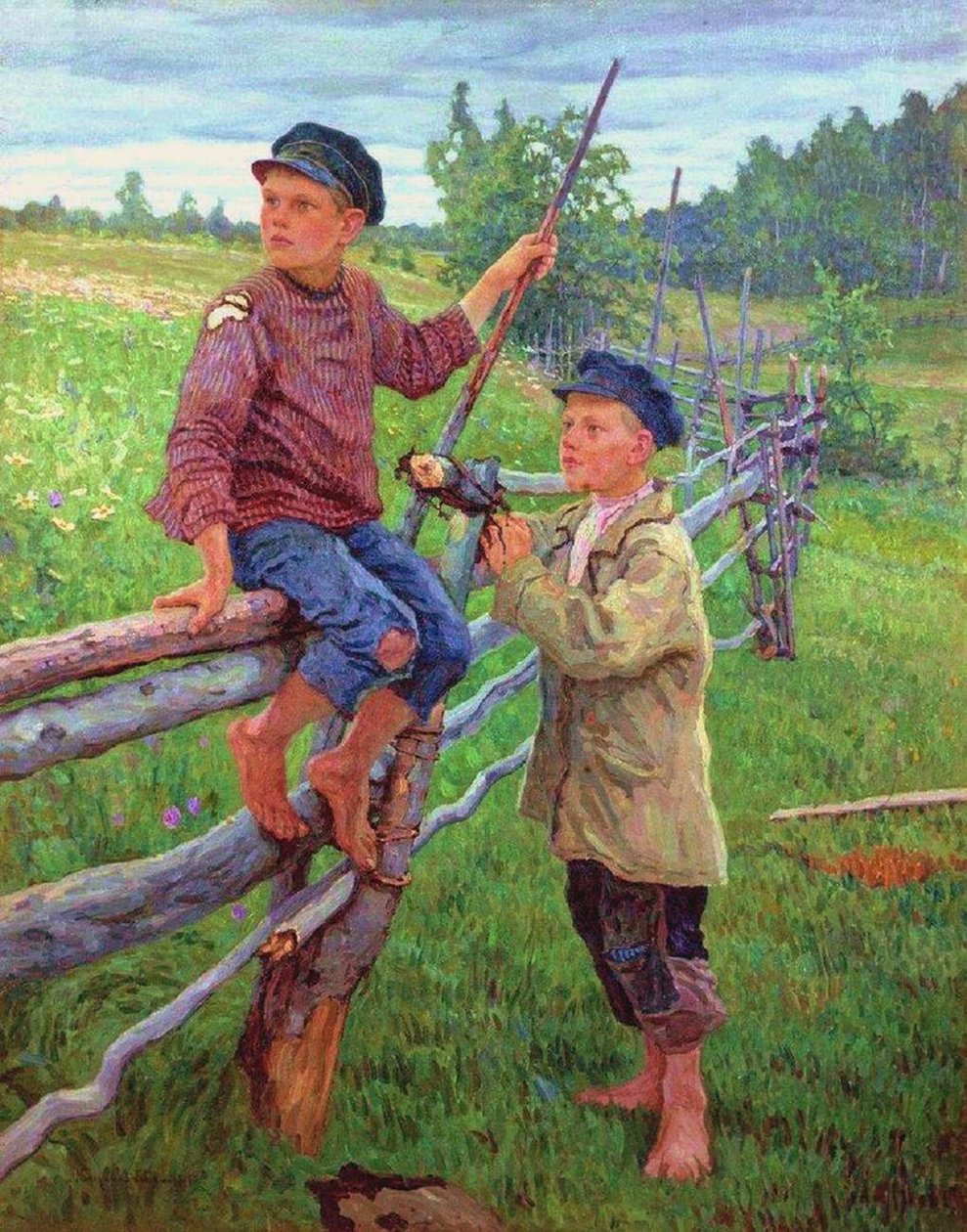 Country Boys, 1936. od Nikolai Petrovich Bogdanov Belsky