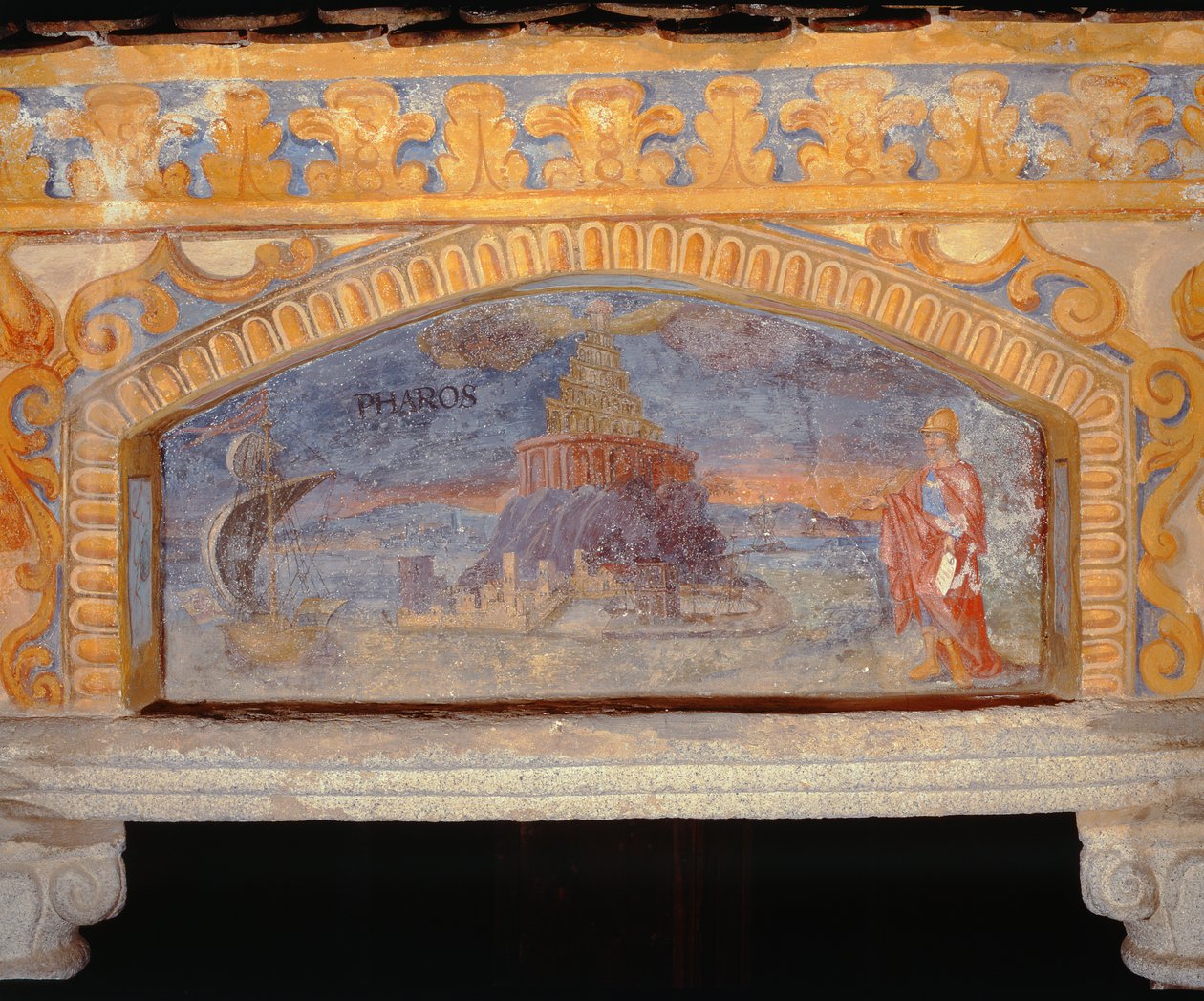 Alexandrijský maják ze Studny divů světa (Pozzo delle Meraviglie), 1669-73 od Nikolaus Schiel