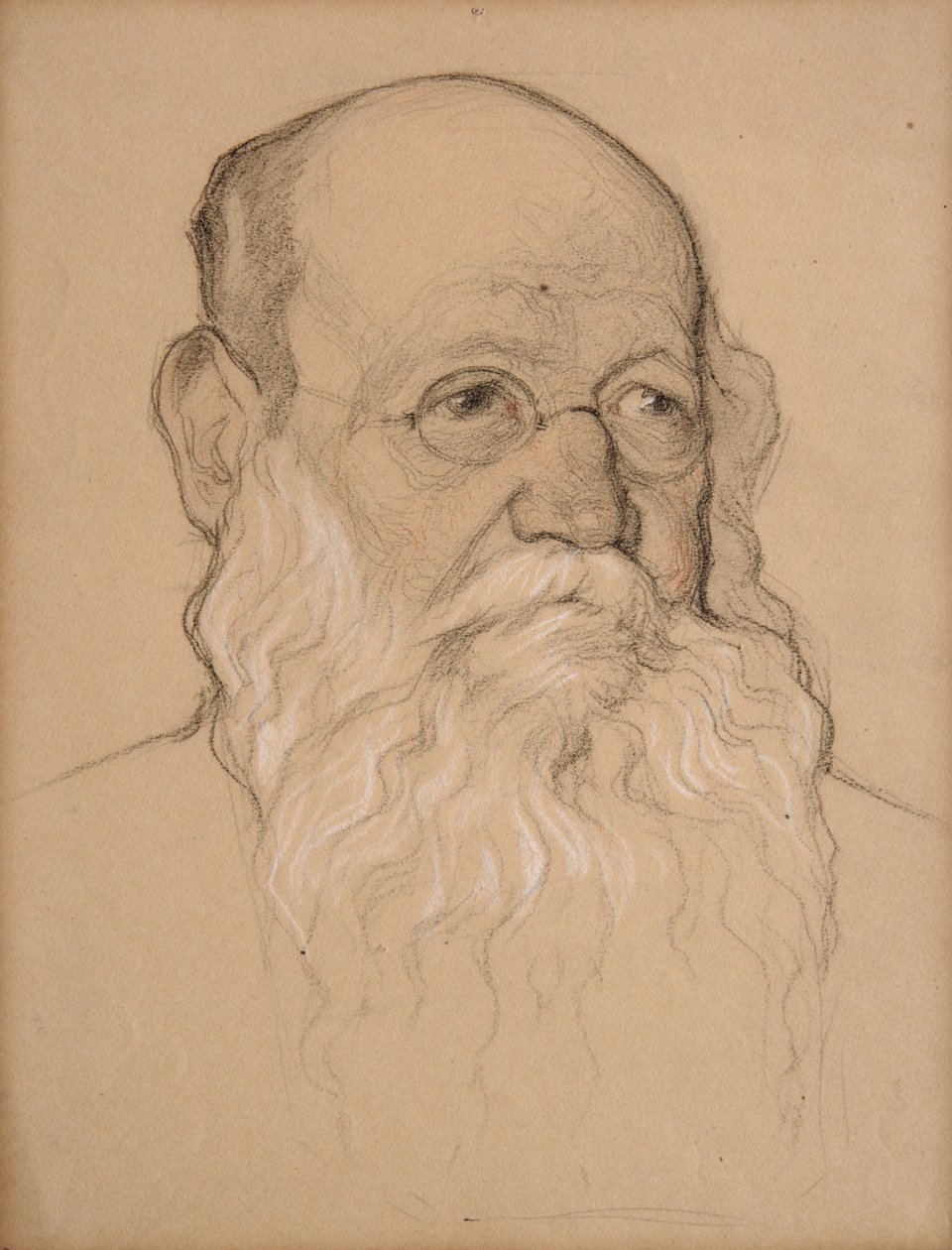 Piotr Kropotkin, 1920-21 (křída na papíře) od Nikolay 1873 1932 Andreyev