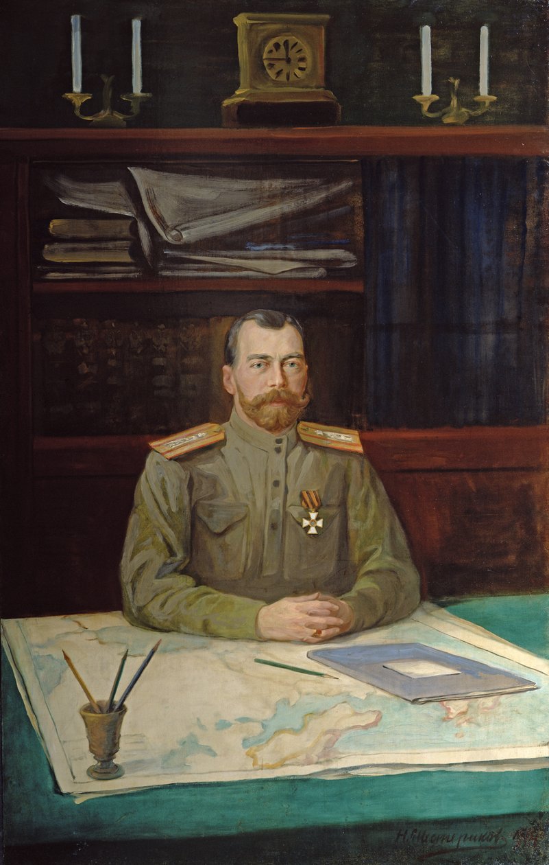 Portrét císaře Mikuláše II., 1914 od Nikolay Shesterikov
