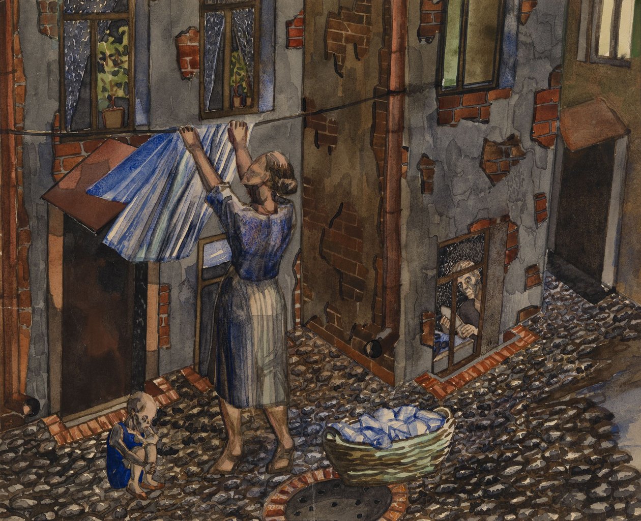 Staré nádvoří, 1930 od Nikolay Ivanovich Evgrafov