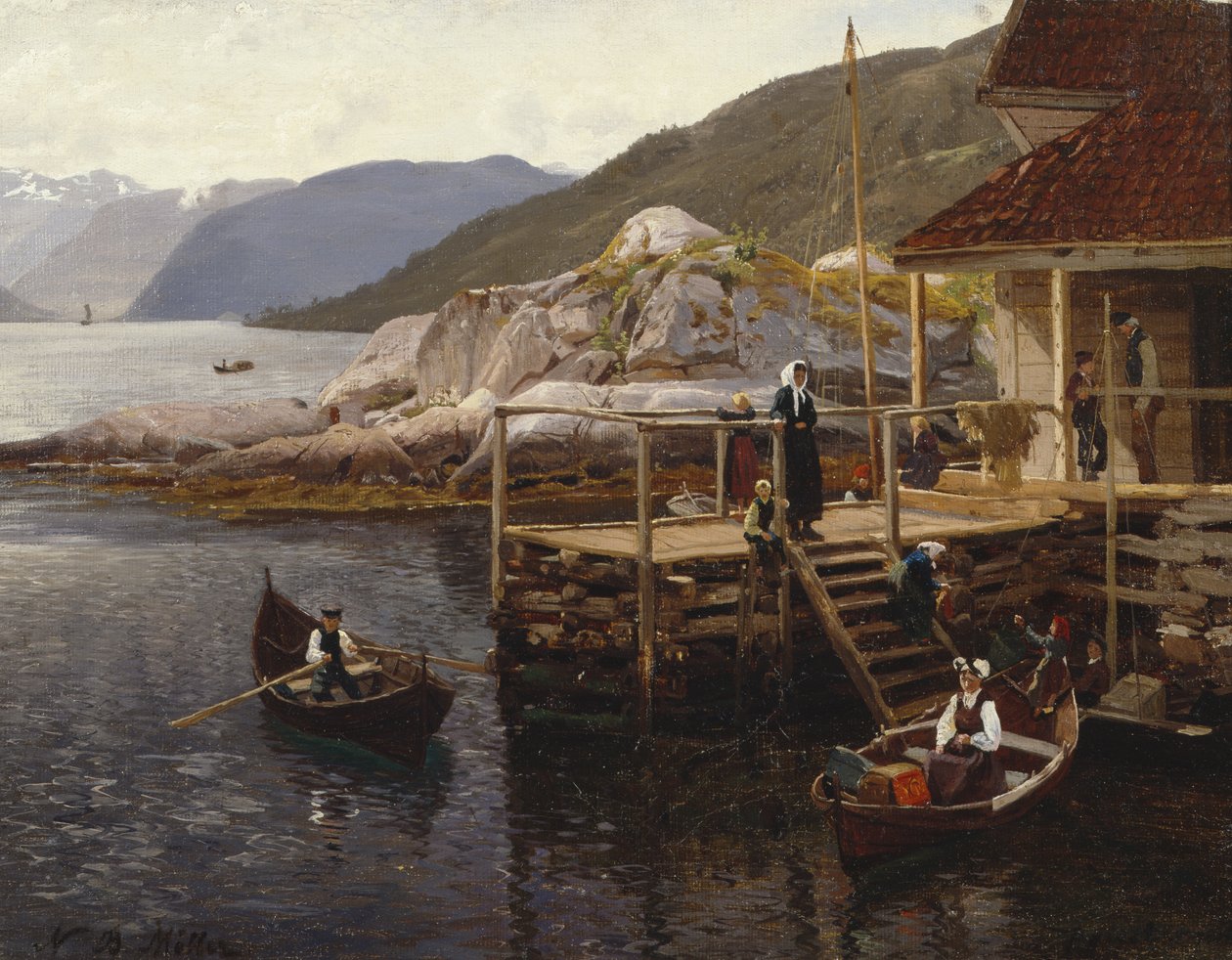 Z Balestrand (olej na plátně) od Nils Bjørnsen Møller