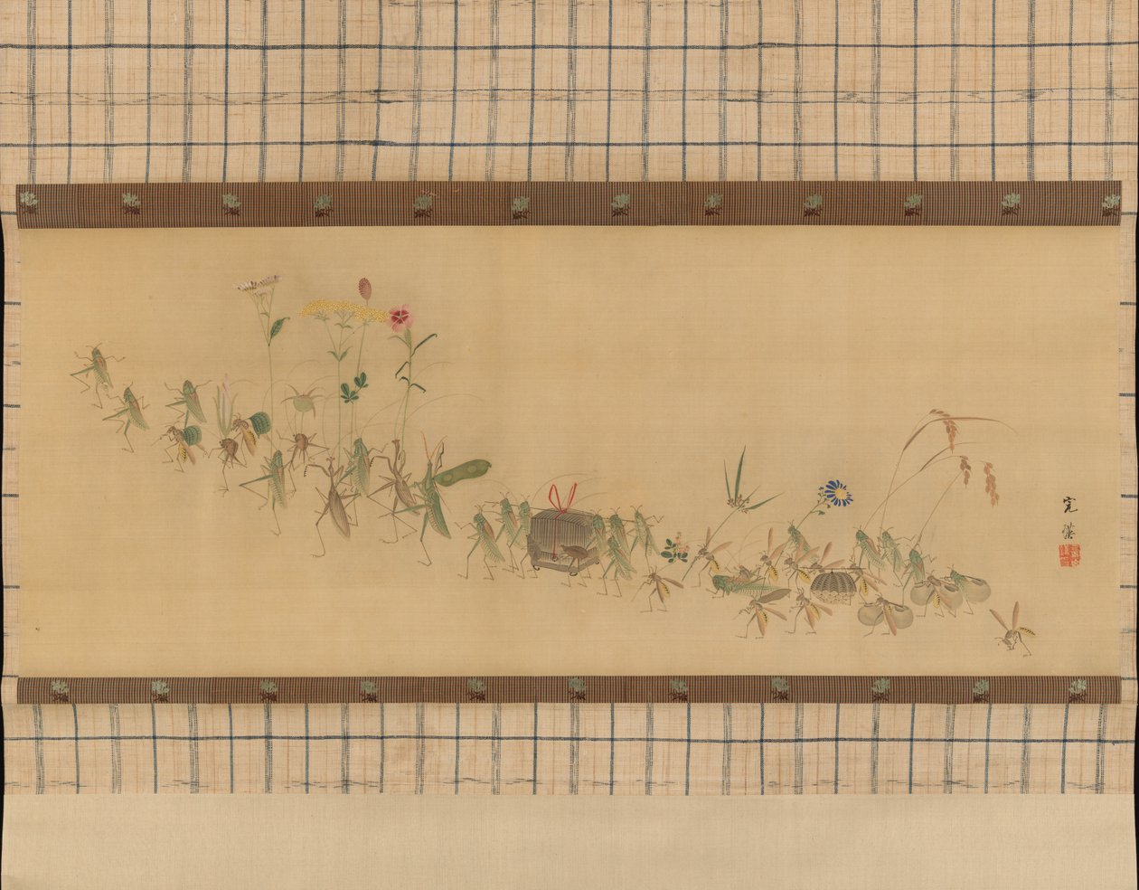 Procesí hmyzu, 19. století. od Nishiyama Kan