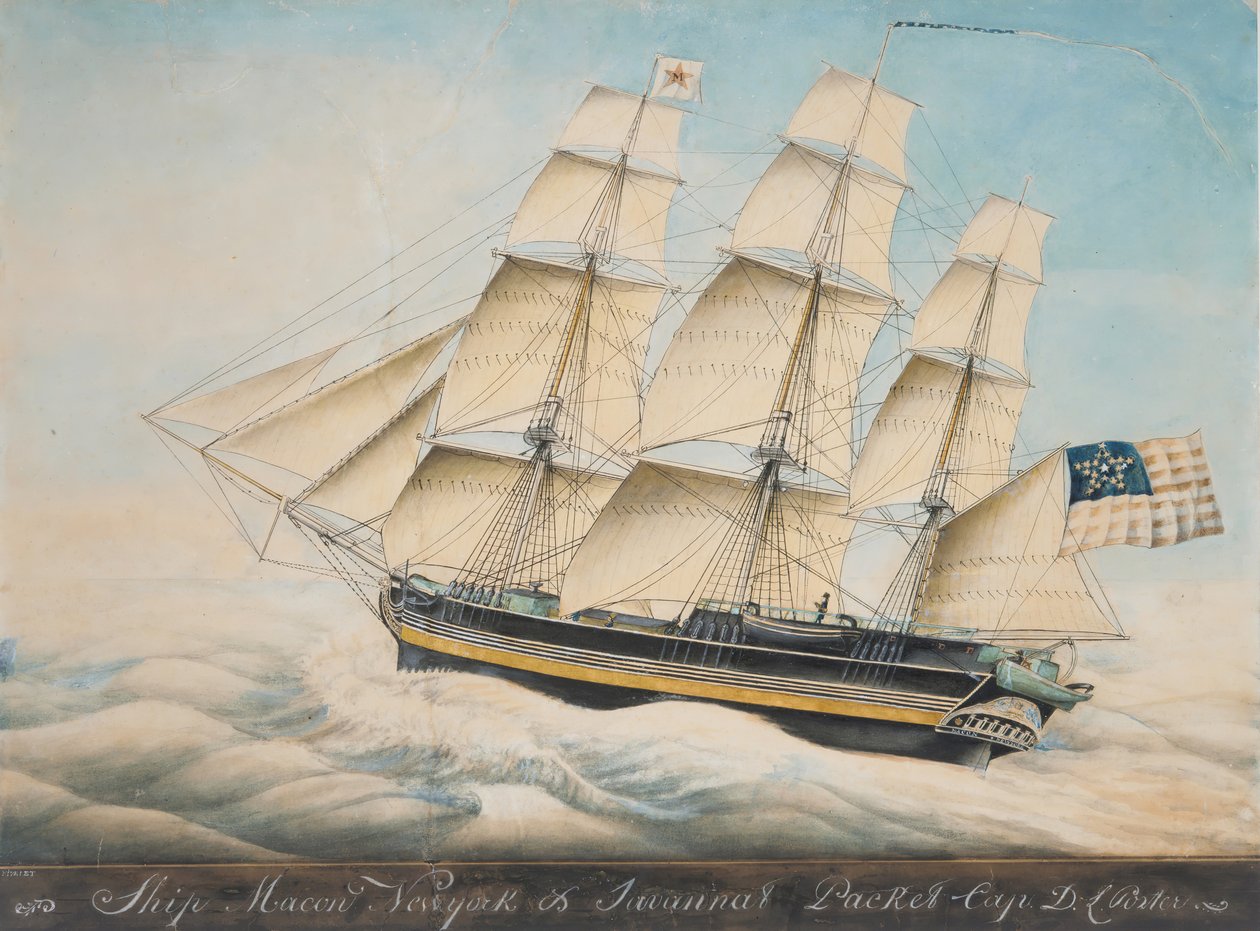The Ship Macon, 1828-35. od Nivelet