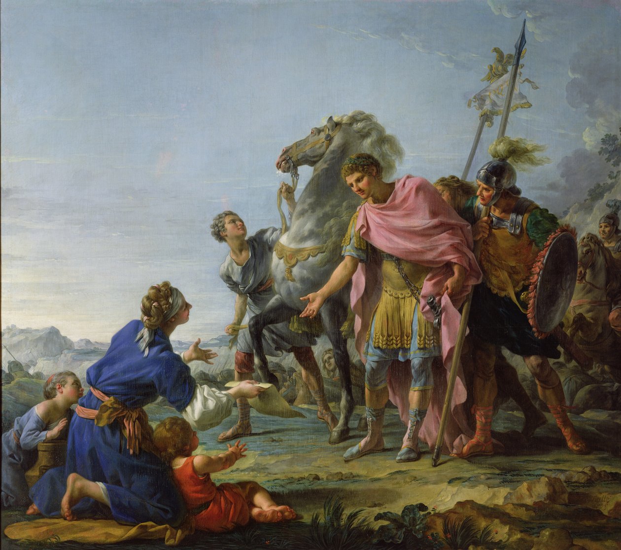 Traianus (53-117) Showing Mercy, 1765 od Noel Halle