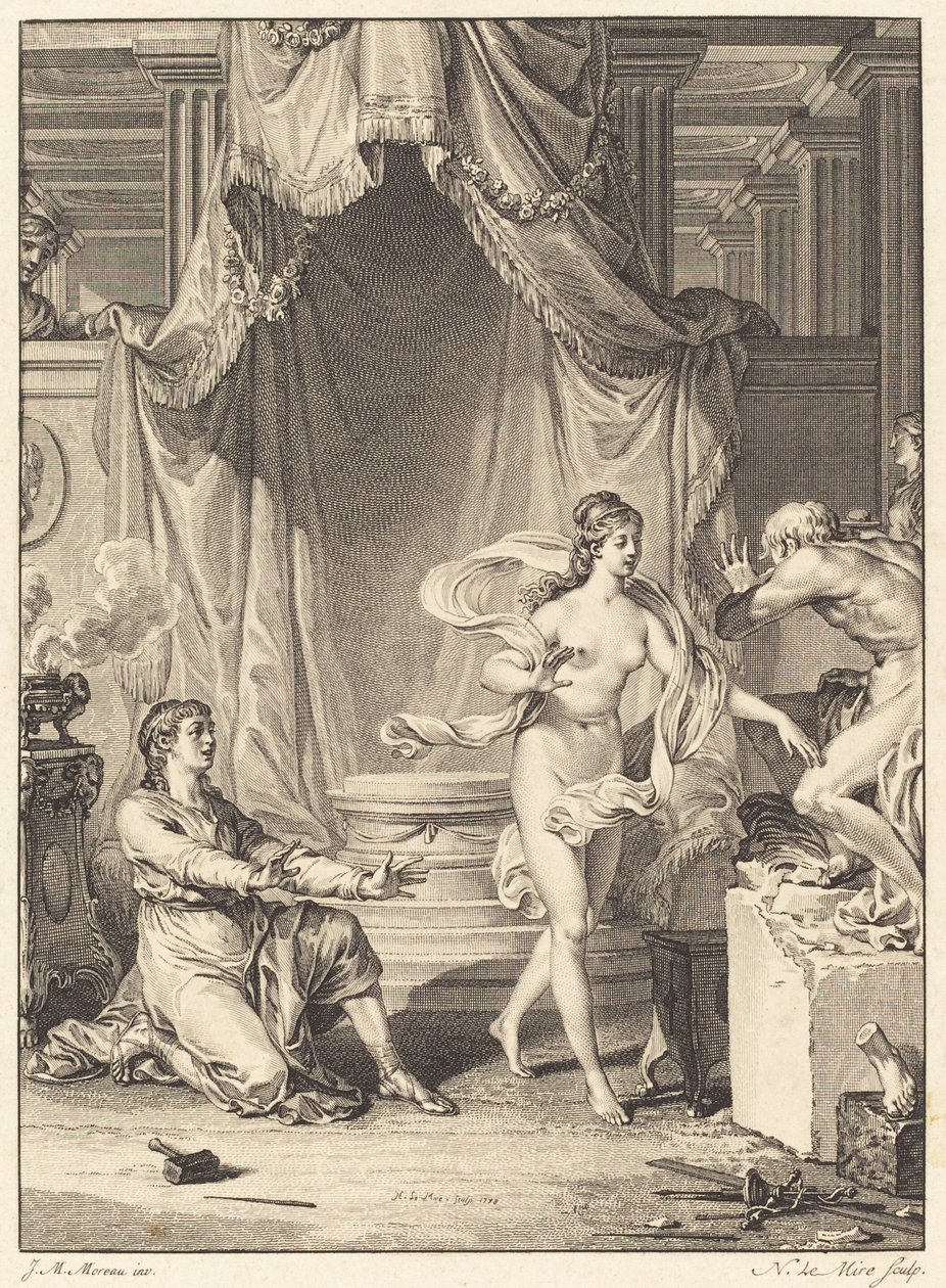 Pygmalion od Noël Le Mire after Jean Michel Moreau