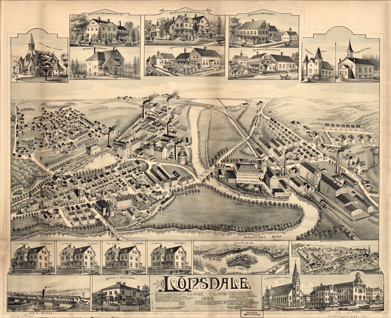 Lonsdale, Rhode Island, 1888. od O.H. Bailey and Co.