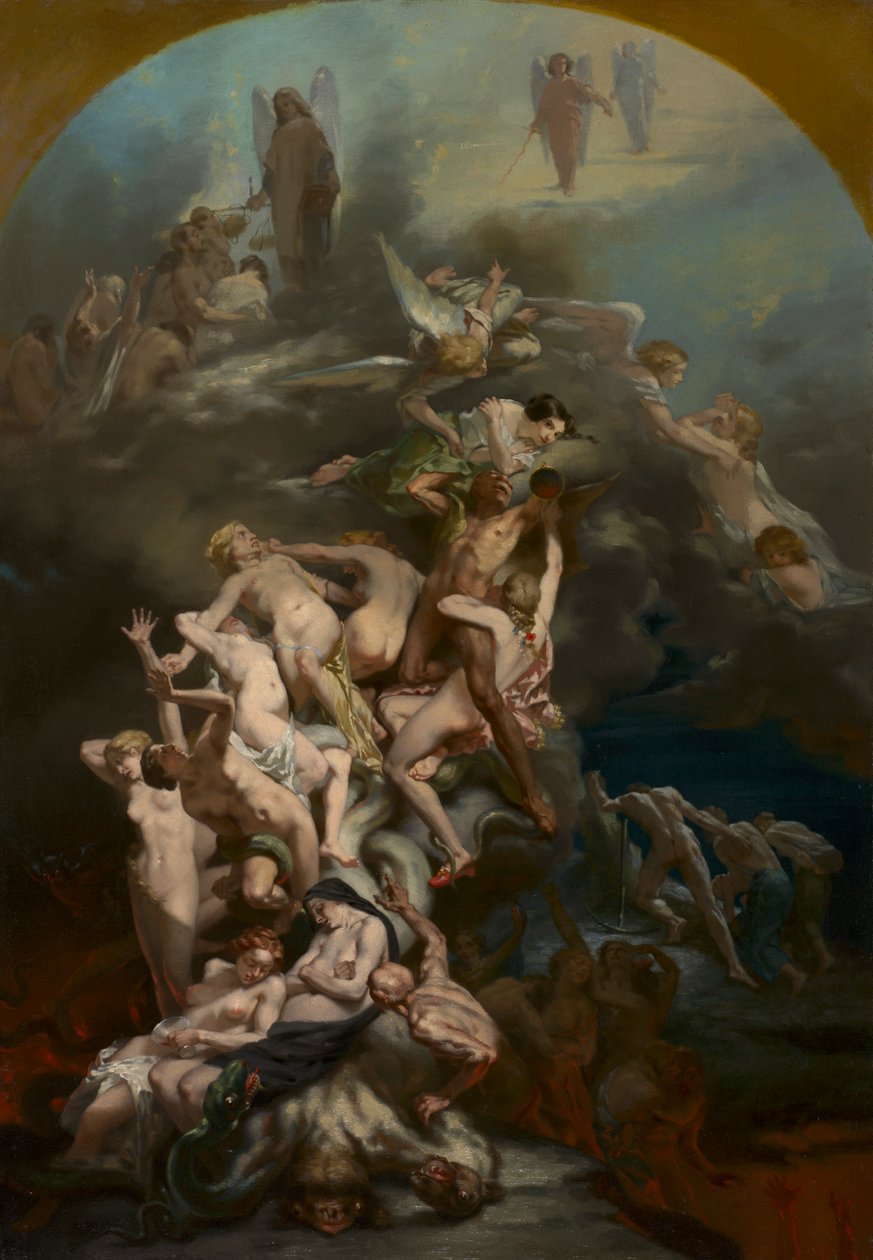 Nebe a peklo, c. 1850. od Octave Tassaert
