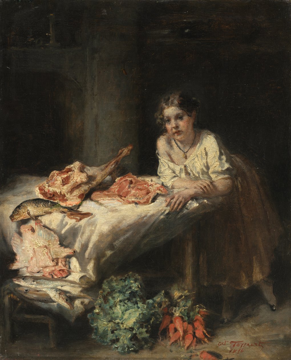 Buržoazní kuchyně, 1854. od Octave Tassaert