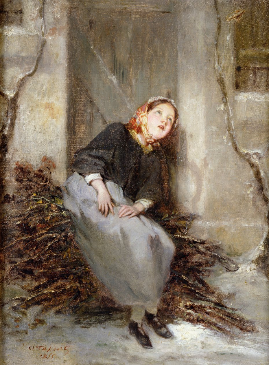 Sběrač větviček, 1855 od Octave Tassaert
