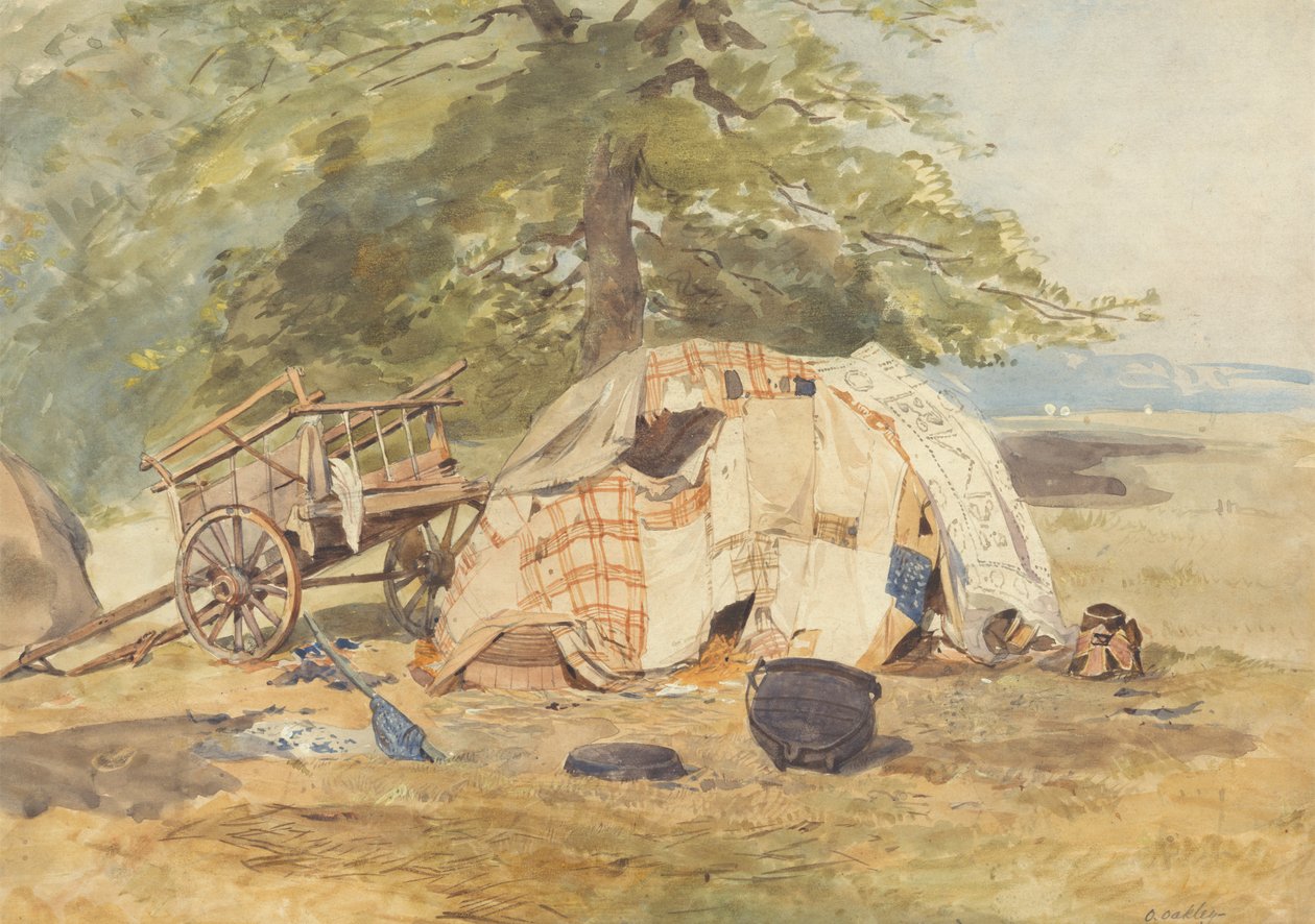 Cikánský tábor od Octavius Oakley