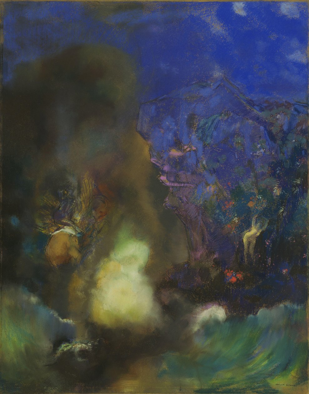Roger a Angelica, kolem roku 1910 od Odilon Redon