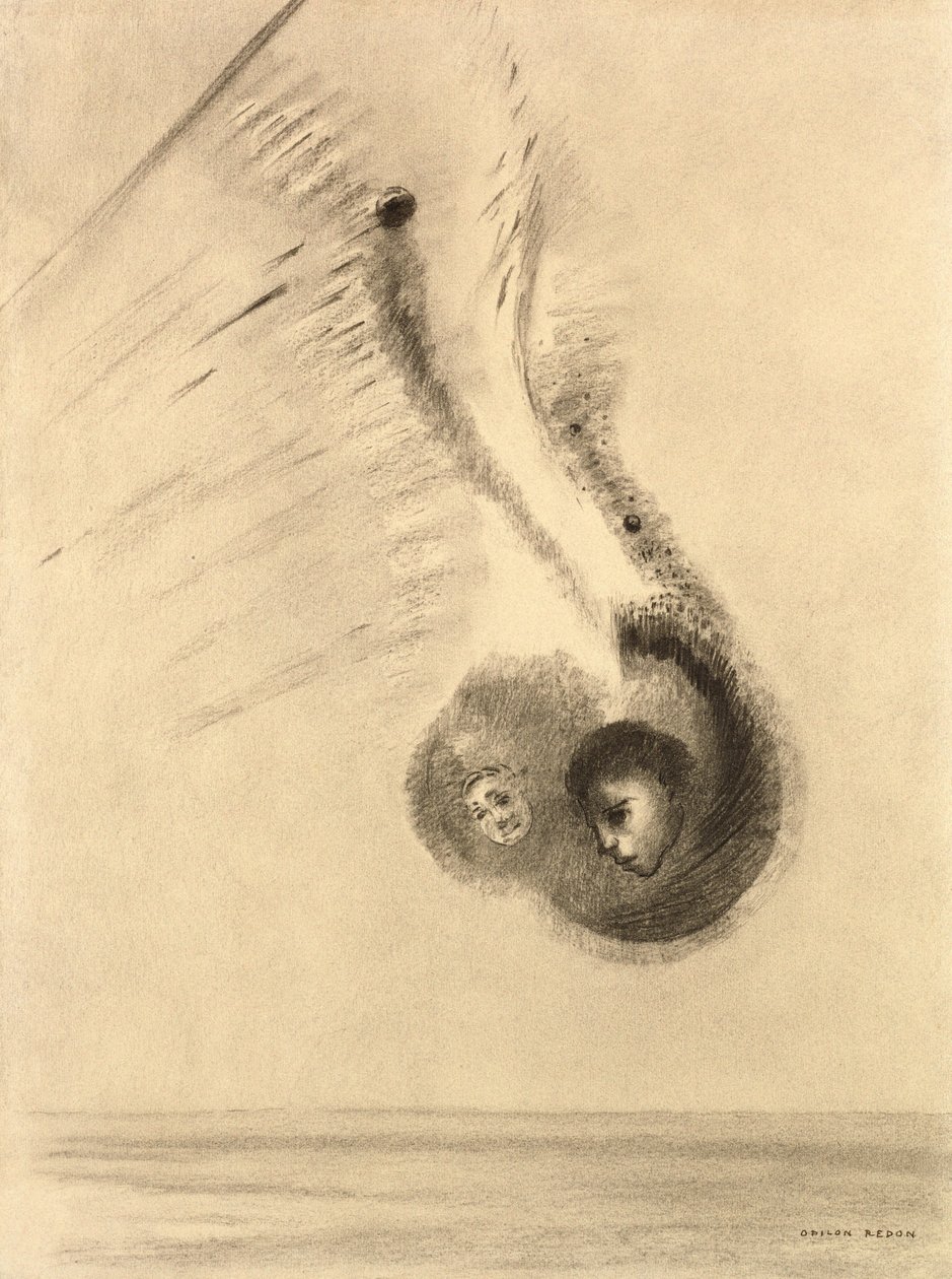 The Sciapods (dřevěné uhlí) od Odilon Redon