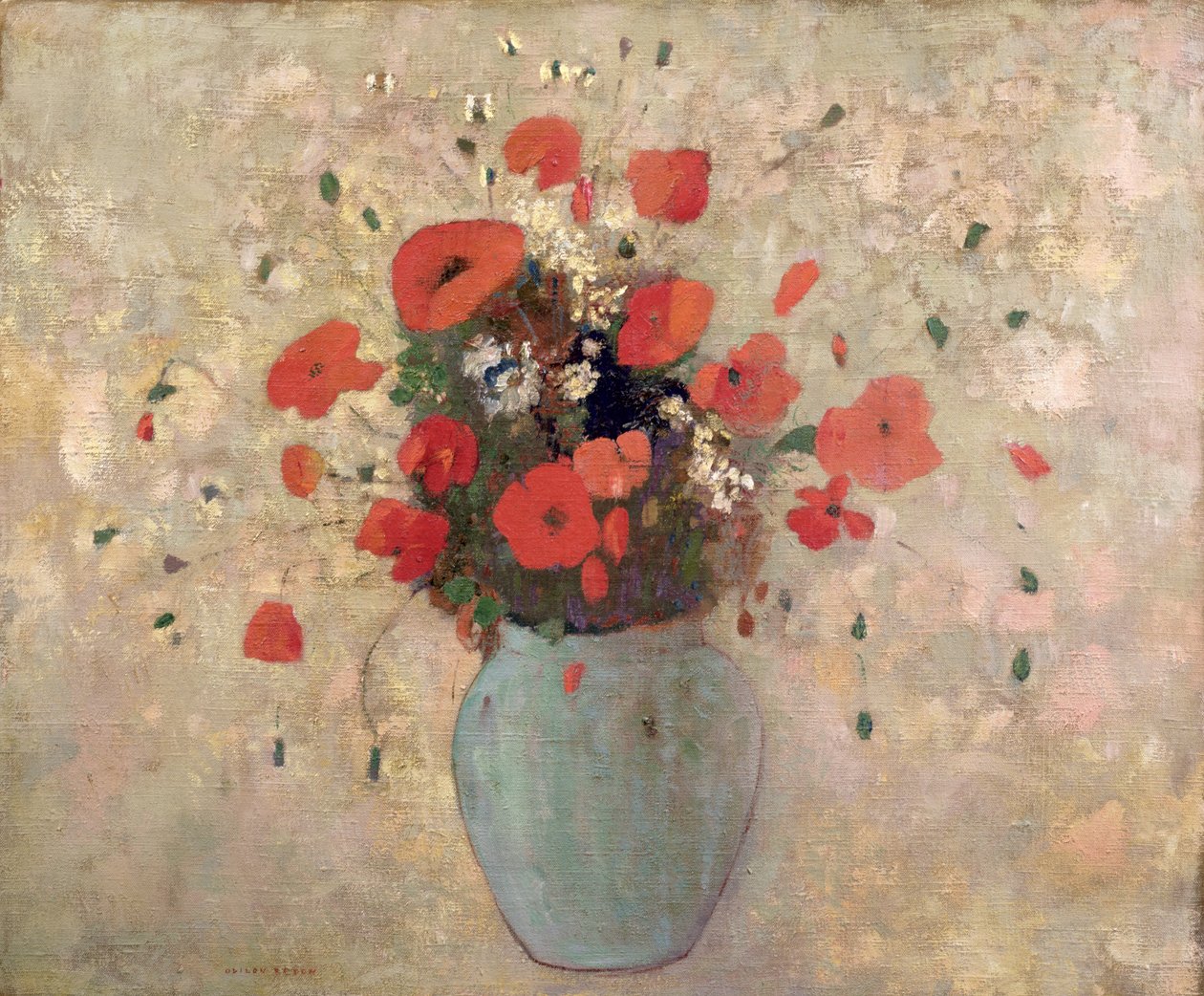 Váza s máky od Odilon Redon