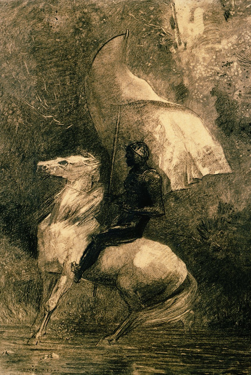 Rytíř, kolem roku 1885 od Odilon Redon