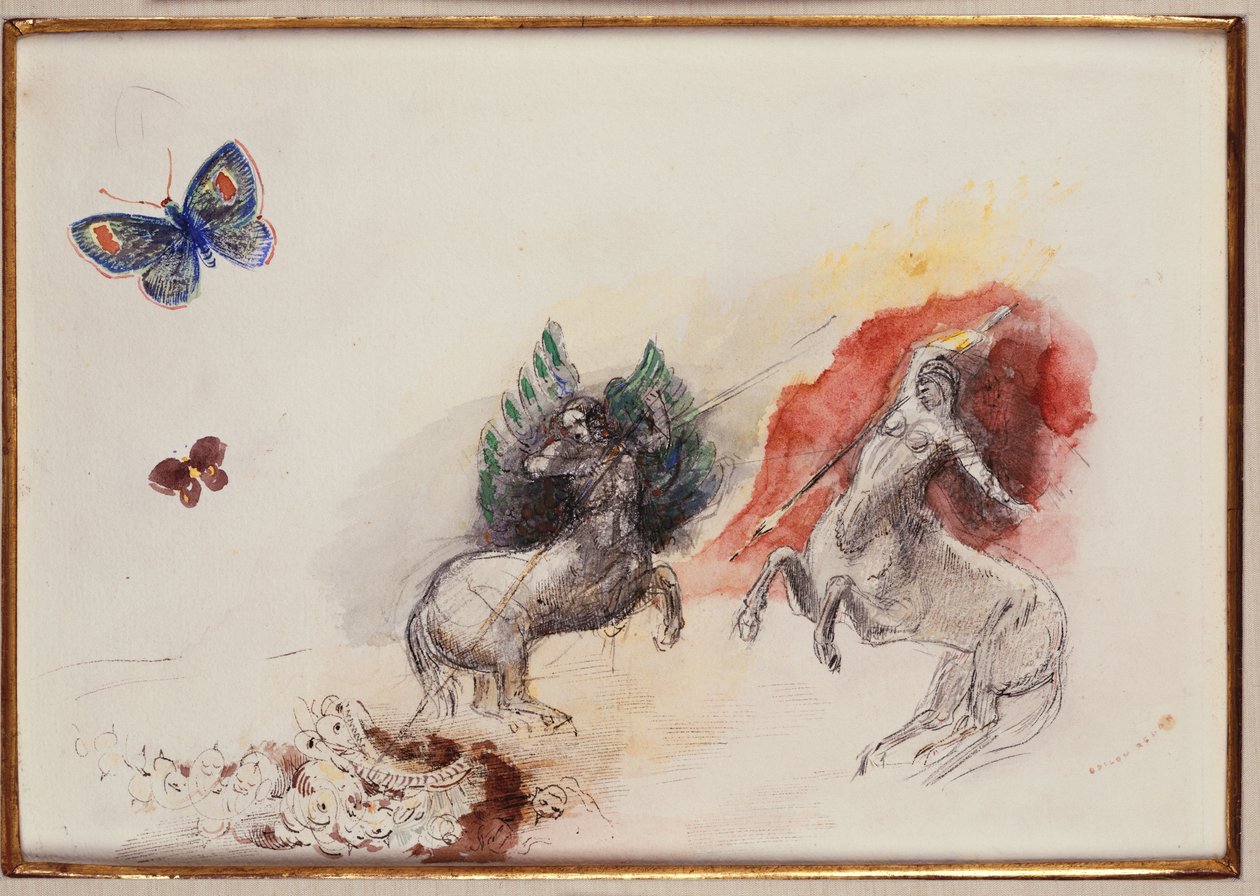 Bitva Kentaurů od Odilon Redon