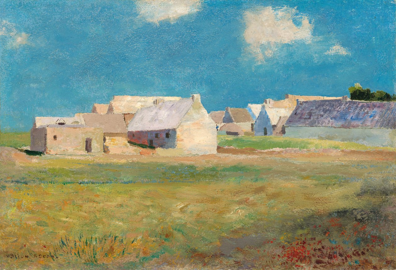 Breton Village, c. 1890. od Odilon Redon