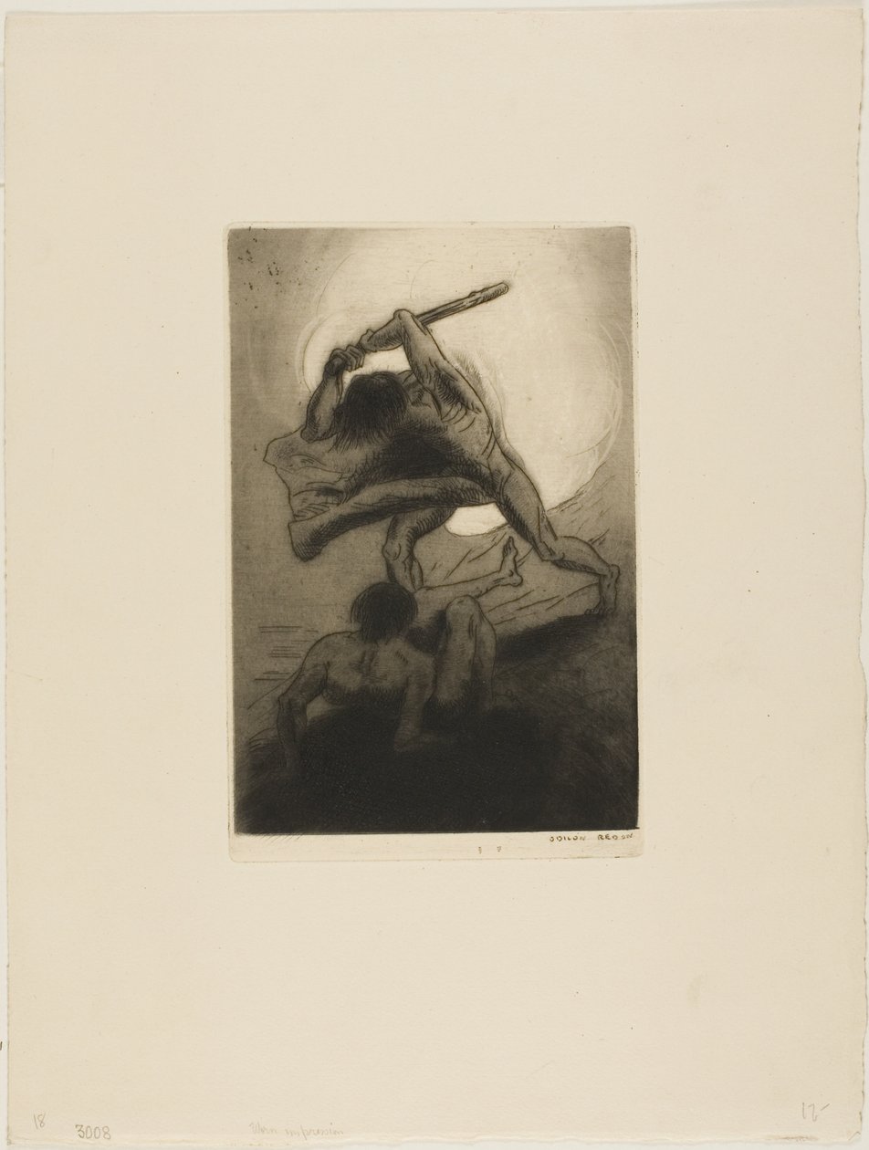 Kain a Ábel od Odilon Redon