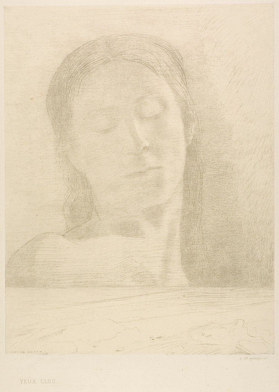 Zavřené oči od Odilon Redon