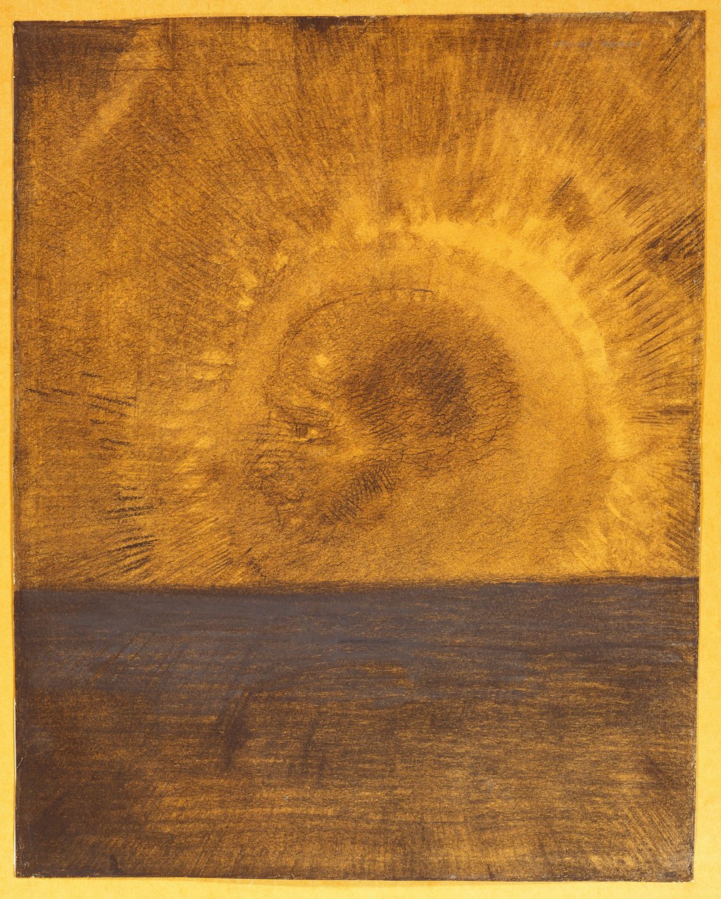 Plovoucí hlava, kolem roku 1885 od Odilon Redon