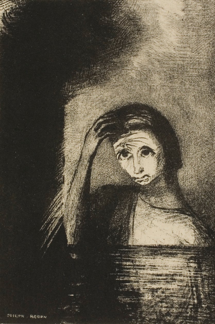 Frontispis z knihy Emila Verhaerena Les Debacles od Odilon Redon