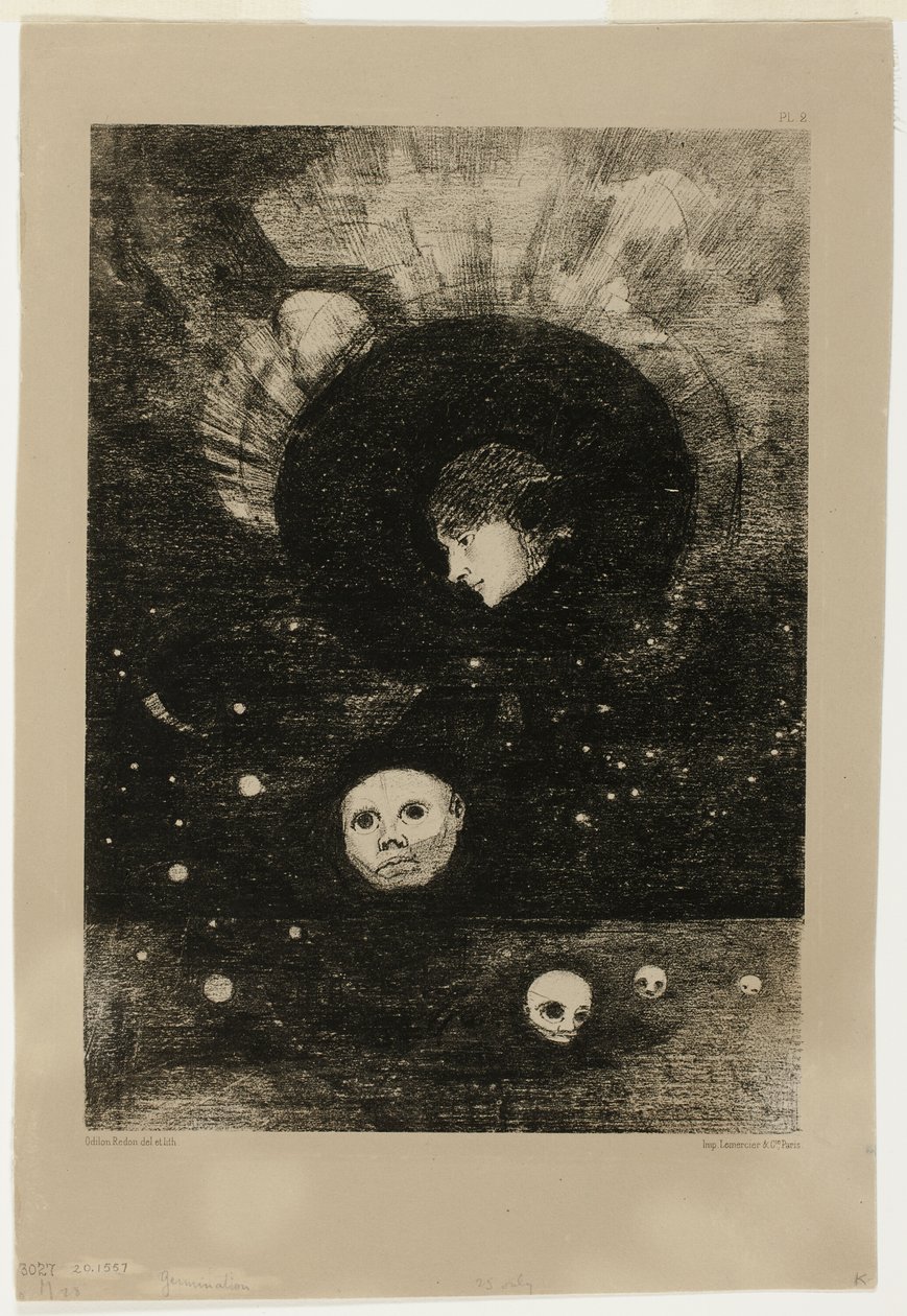 Klíčení, deska dva z In Dreams od Odilon Redon