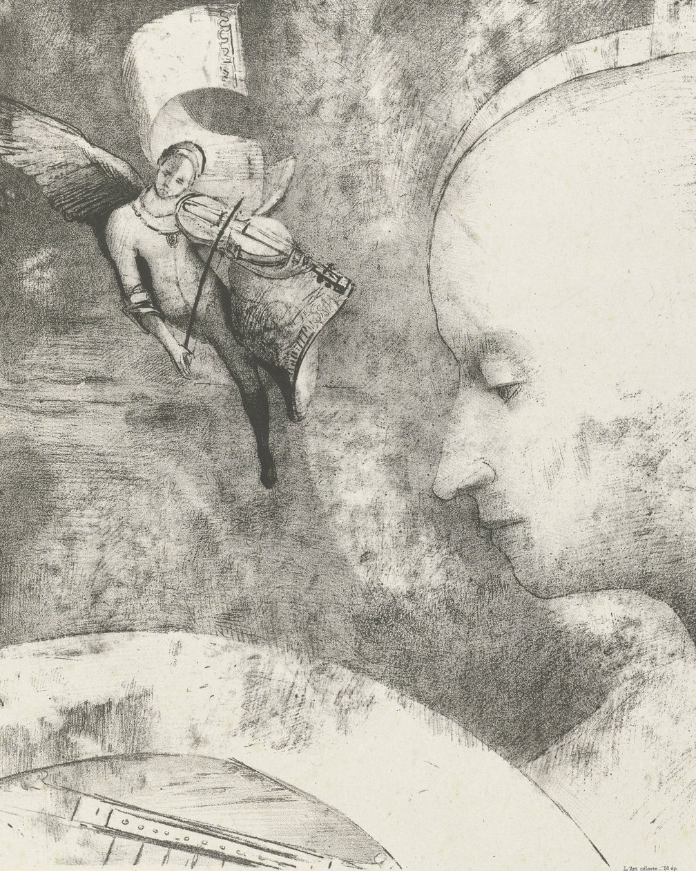 Nebeské umění, 1894 (tisk) od Odilon Redon