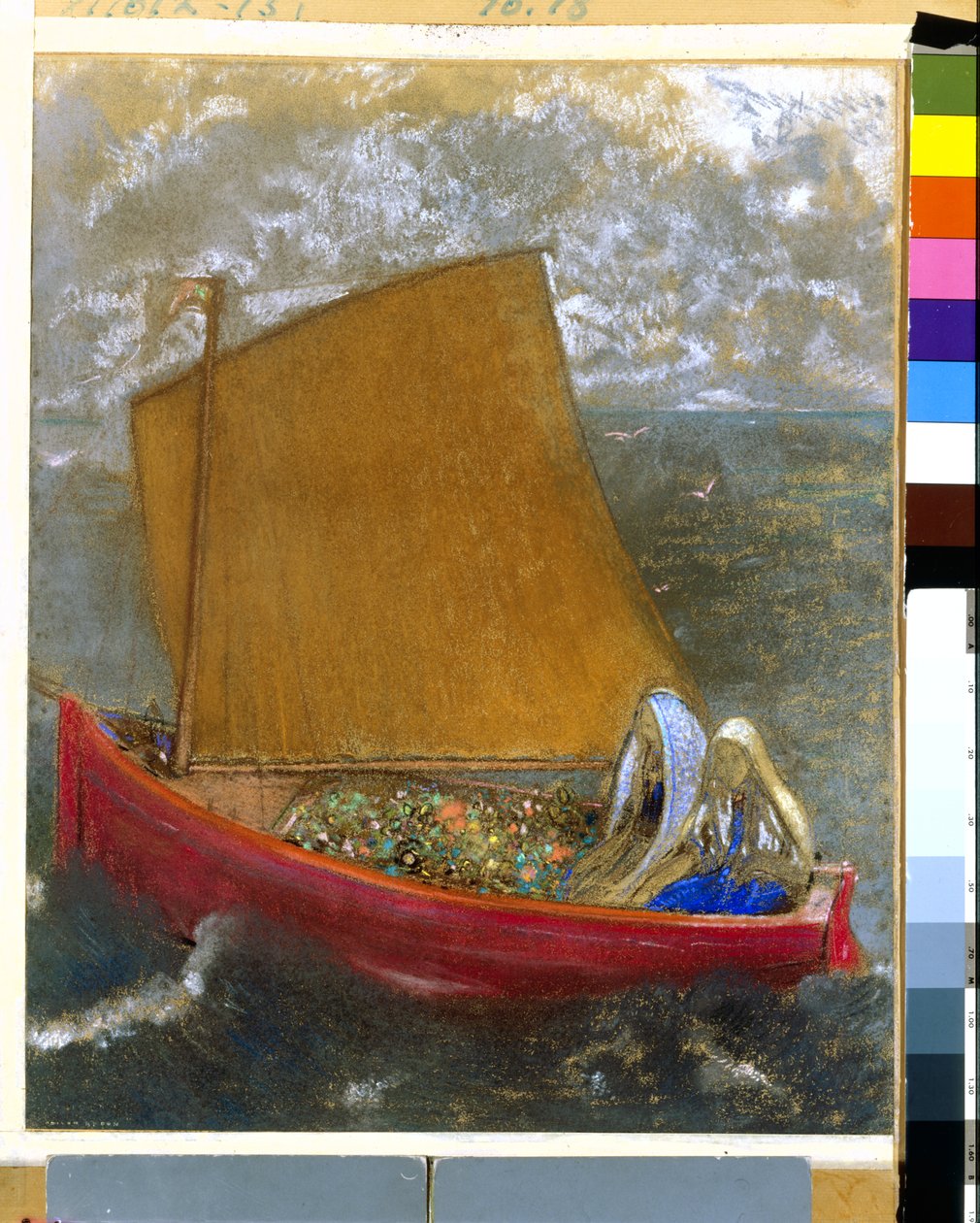 The Yellow Sail, c.1905 (pastel na papíře) od Odilon Redon
