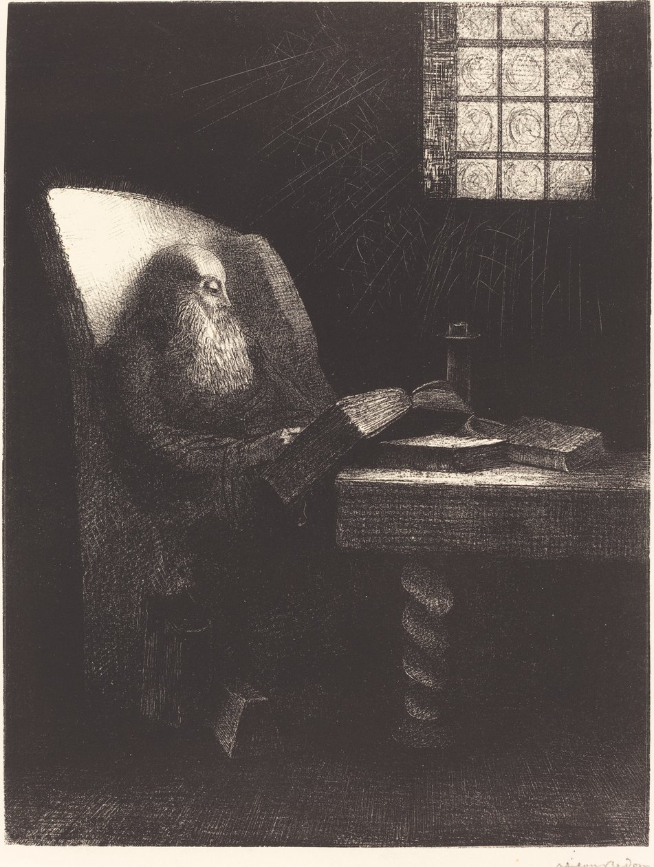 Le Liseur (čtenář) od Odilon Redon