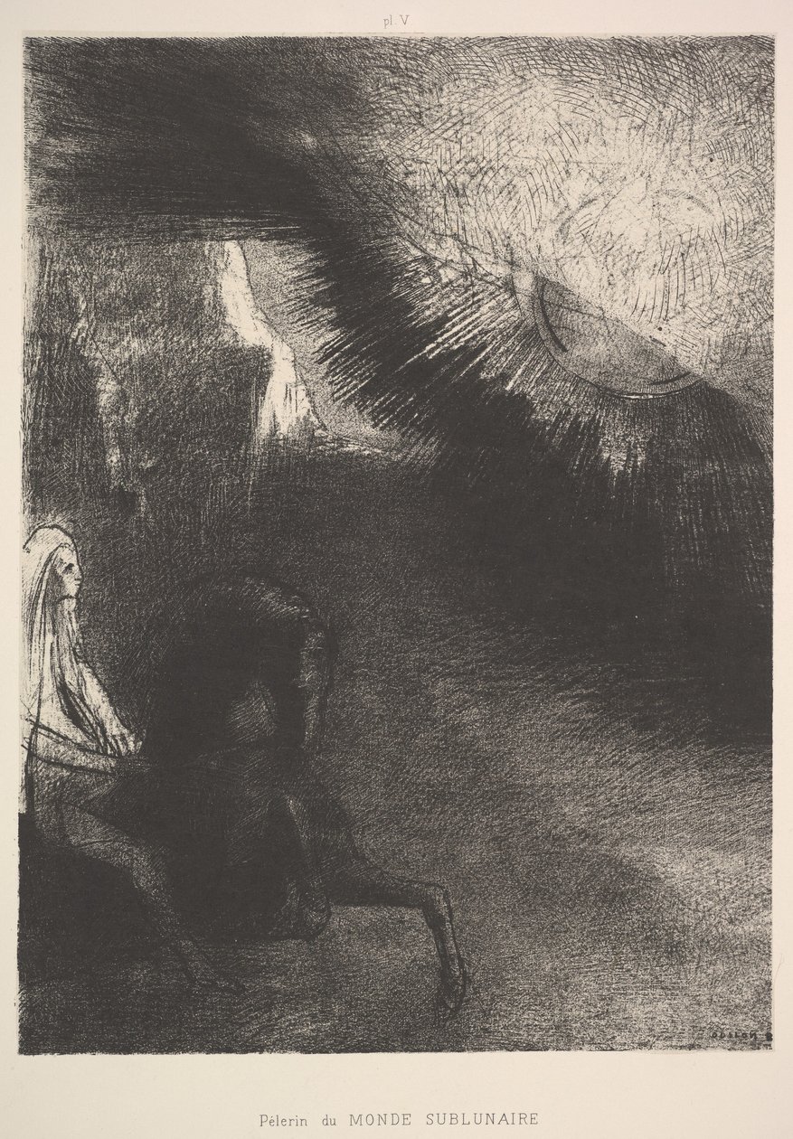 Poutník ze sublunárního světa, 1891. od Odilon Redon