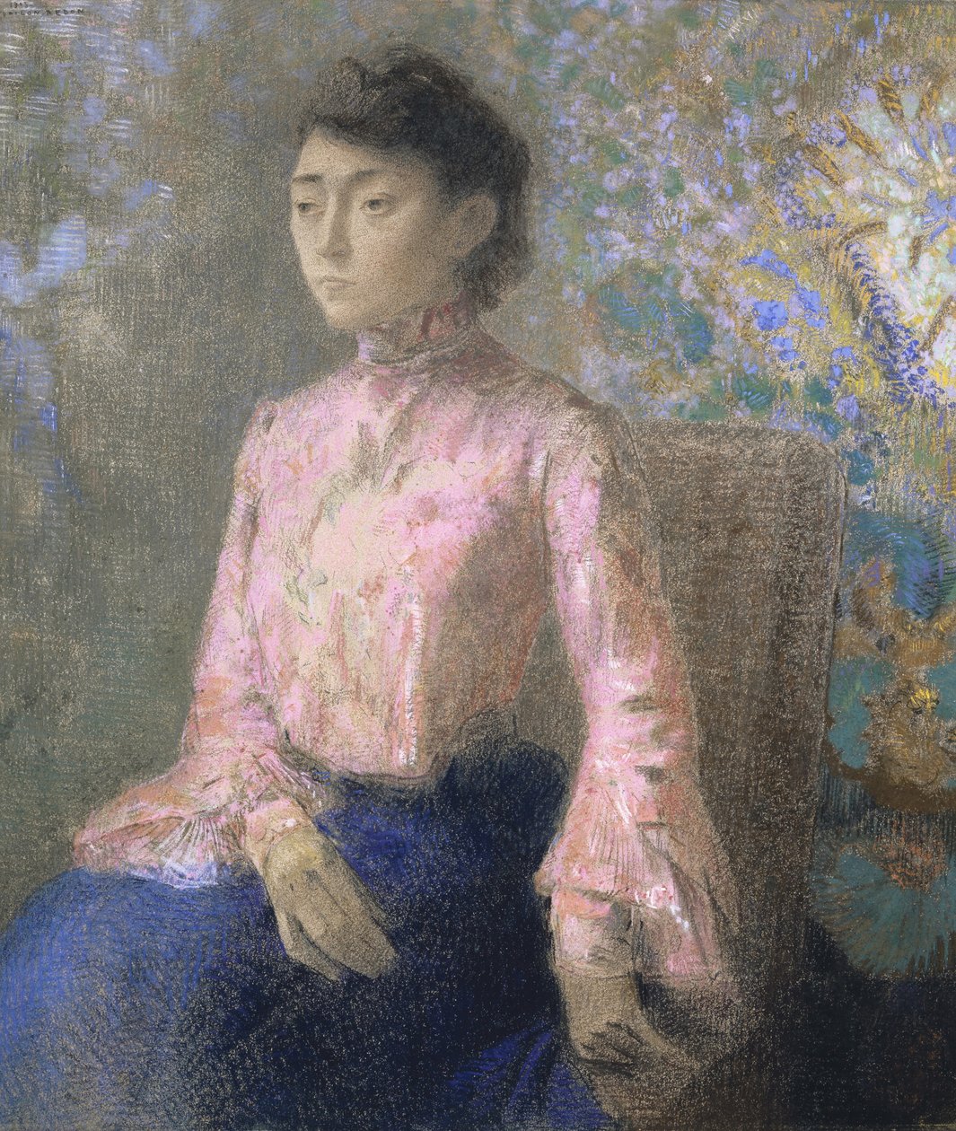 Portrét slečny Jeanne Chaîne, 1903 od Odilon Redon