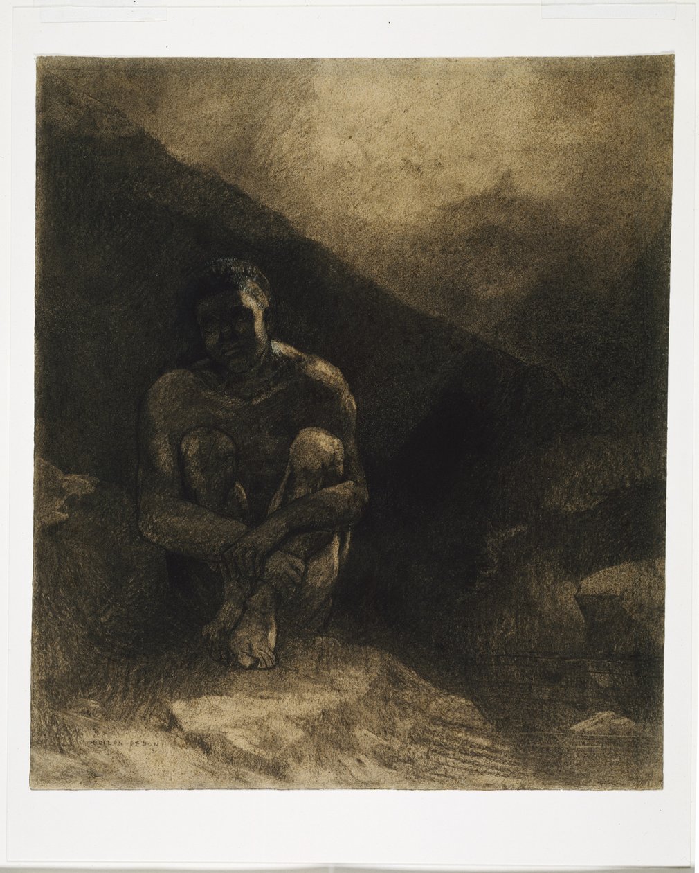 Primitivní člověk, 1872 od Odilon Redon