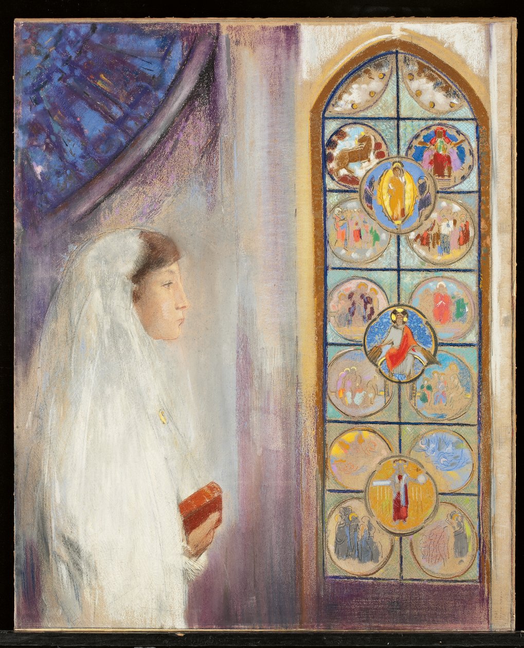 Simone Fayet ve společenství od Odilon Redon