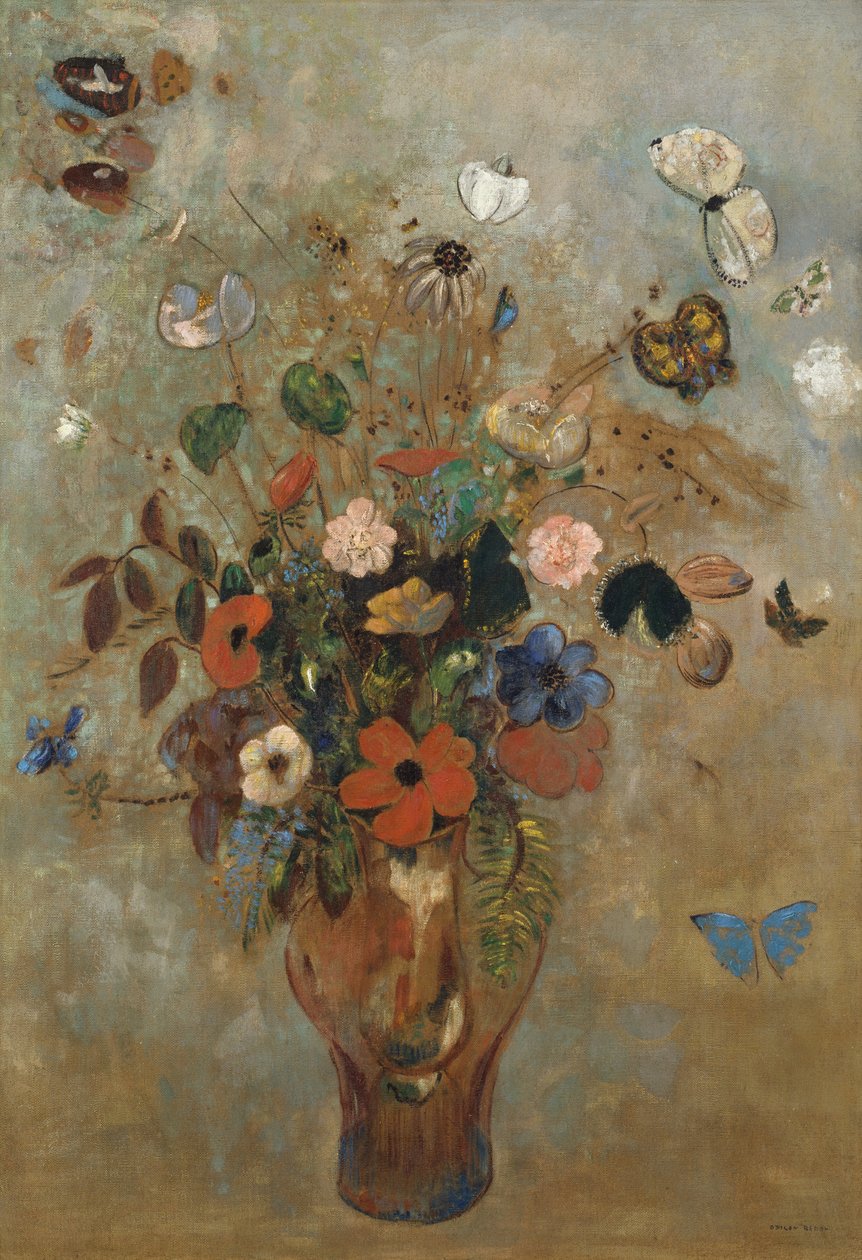Zátiší s květinami od Odilon Redon
