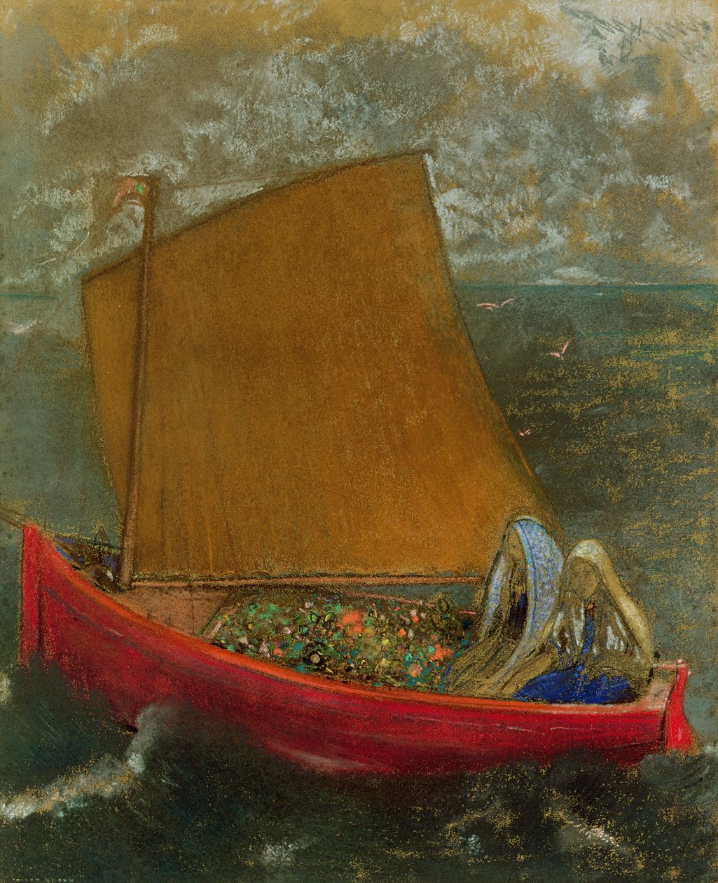 The Yellow Sail, c.1905 (pastel na papíře) od Odilon Redon