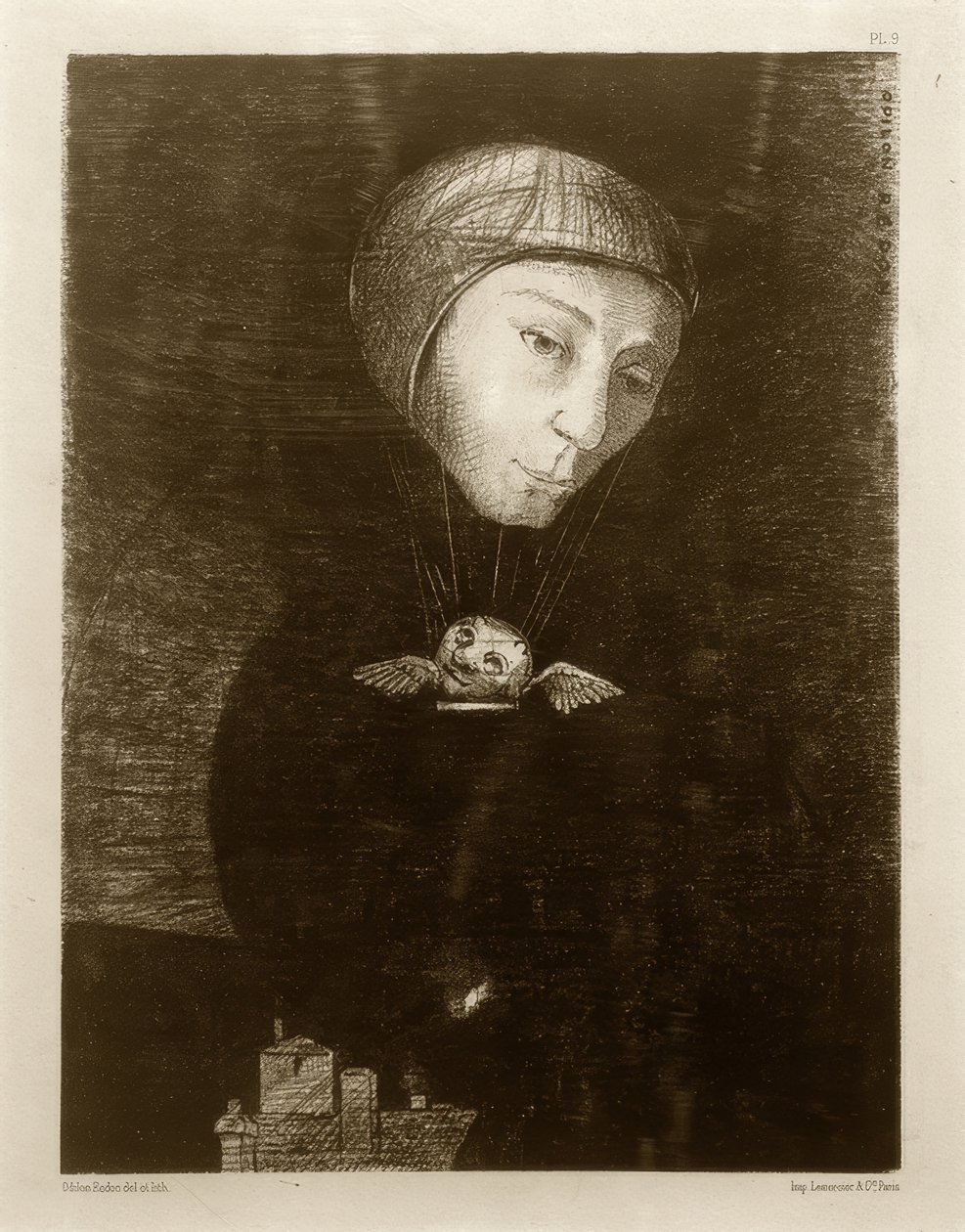 Smutný vzestup od Odilon Redon