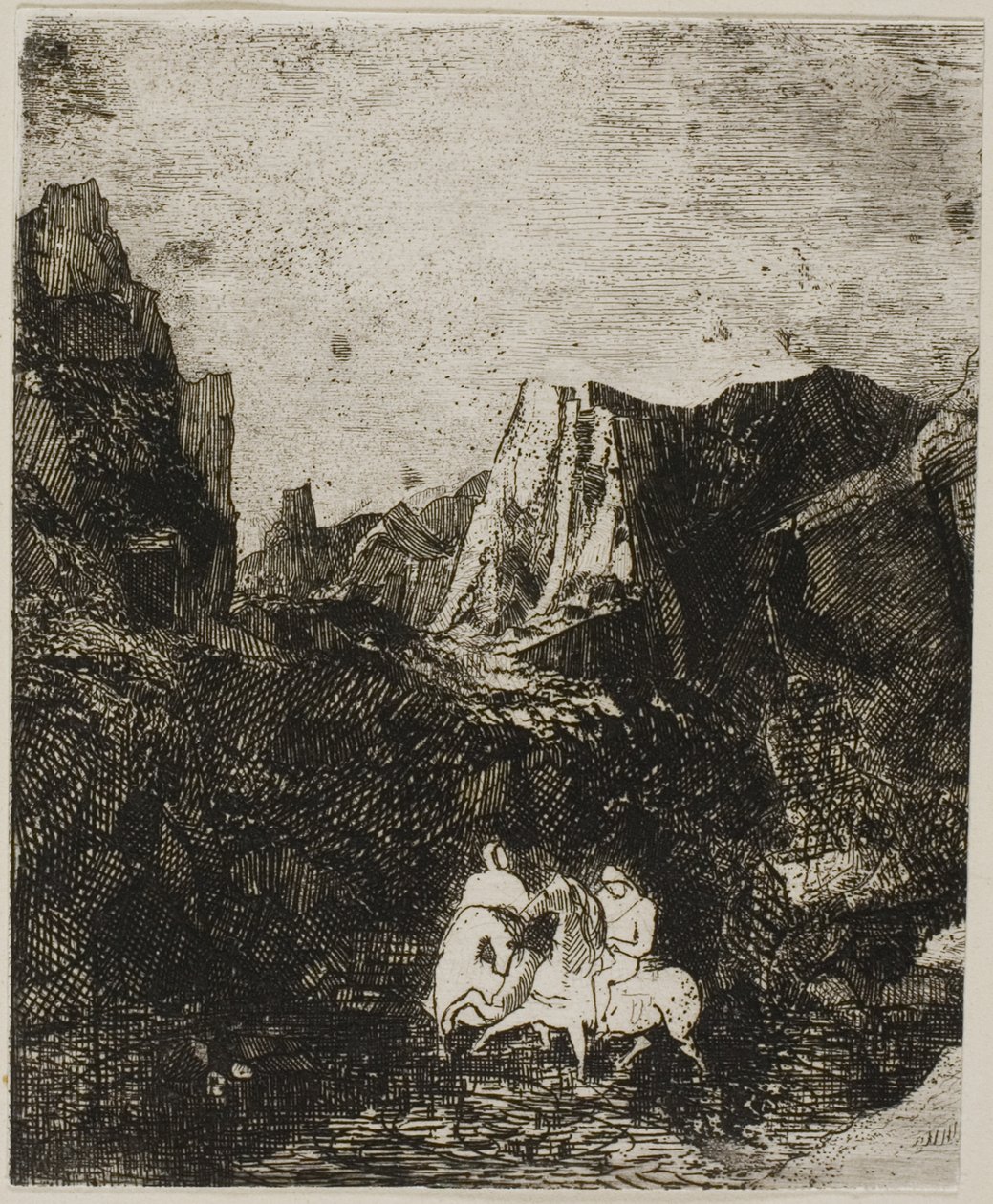 Dva malí jezdci od Odilon Redon