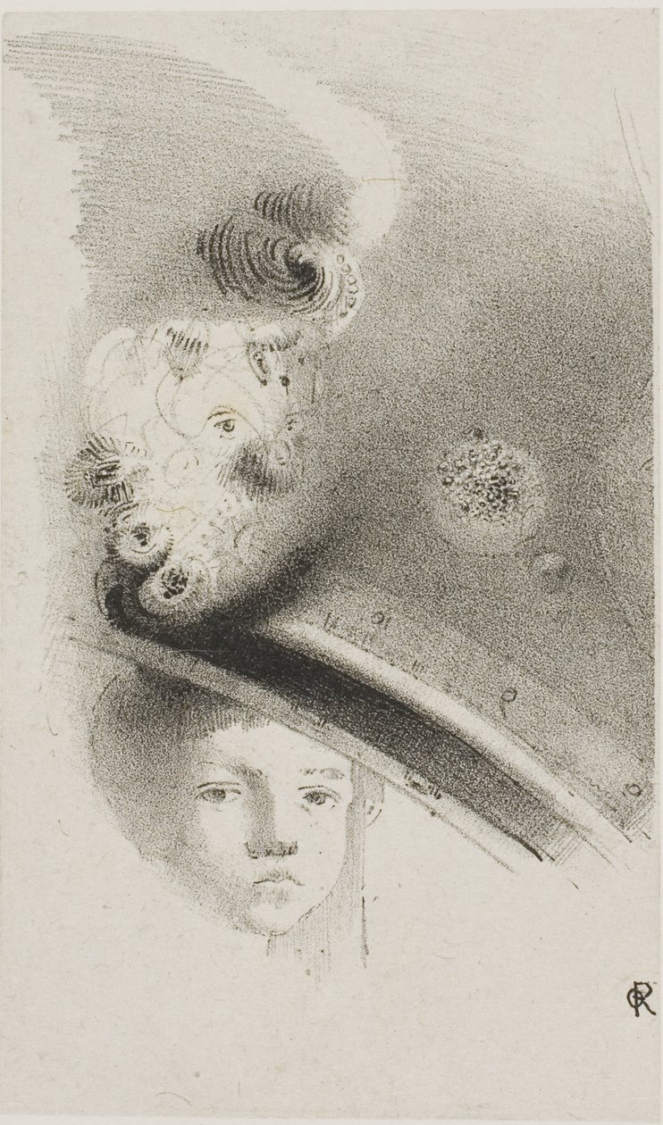 Bez názvu zkušební litografie od Odilon Redon