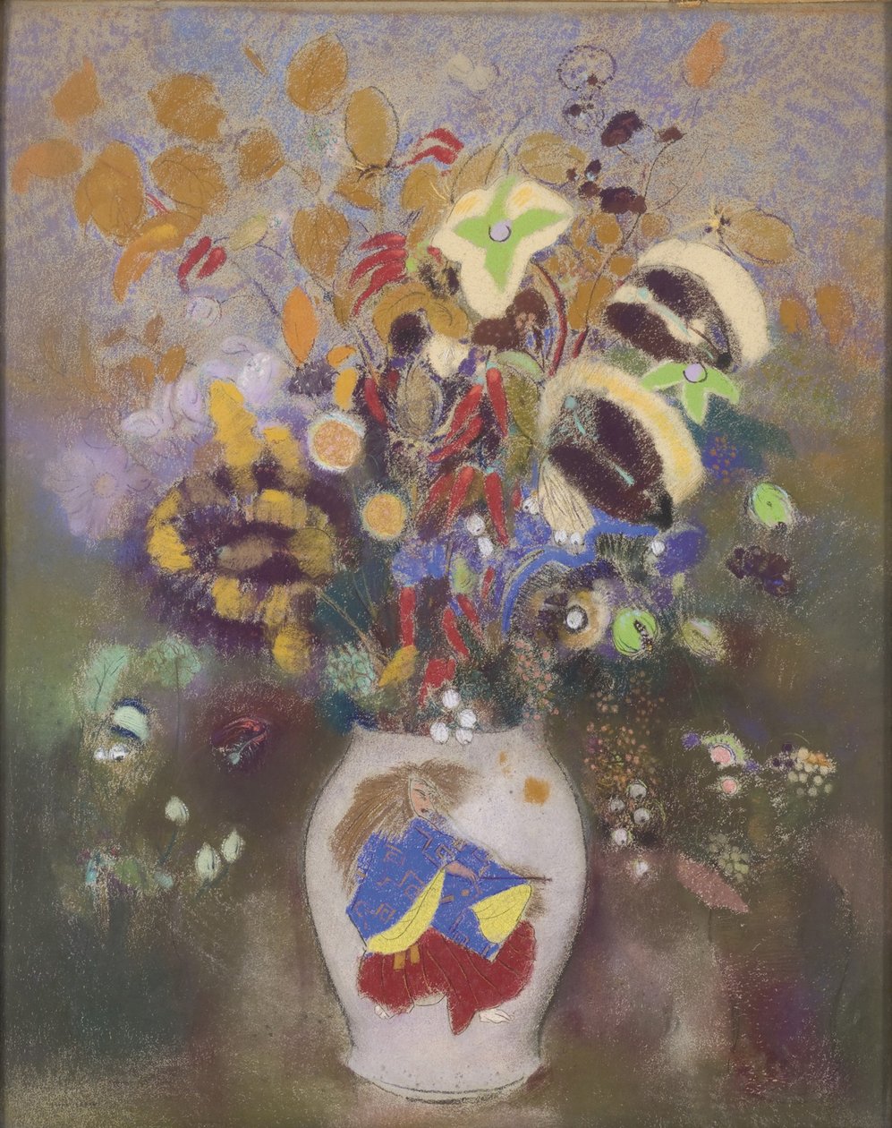 Japonská válečnická váza, 1905-1908 od Odilon Redon