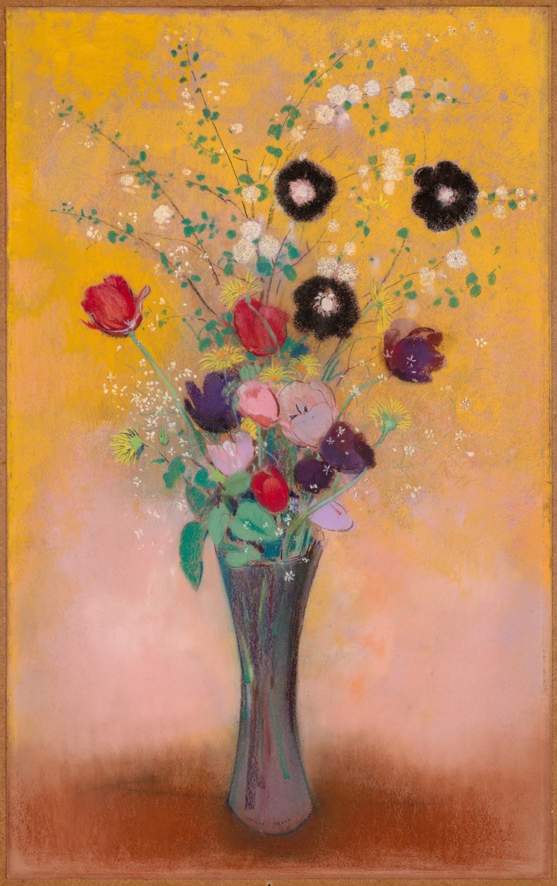 Váza s květinami od Odilon Redon