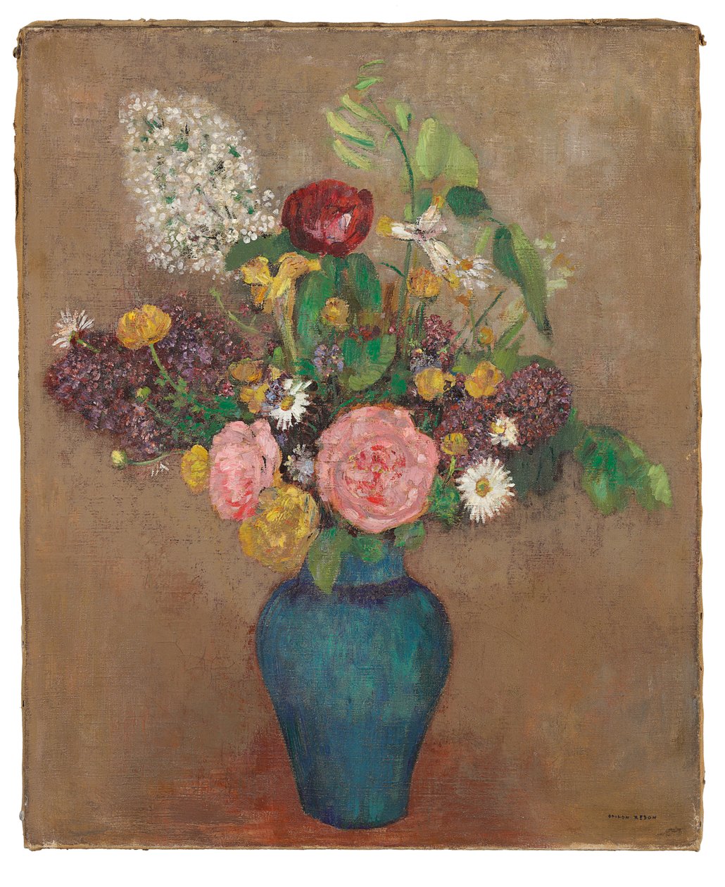 Váza s květinami od Odilon Redon
