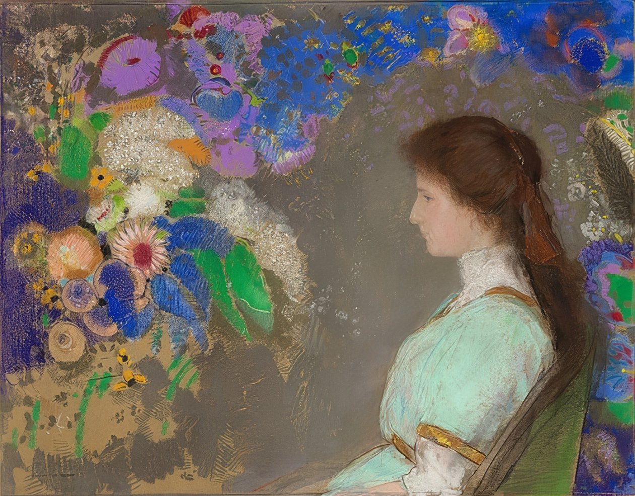 Violette Heymannová. 1910 od Odilon Redon
