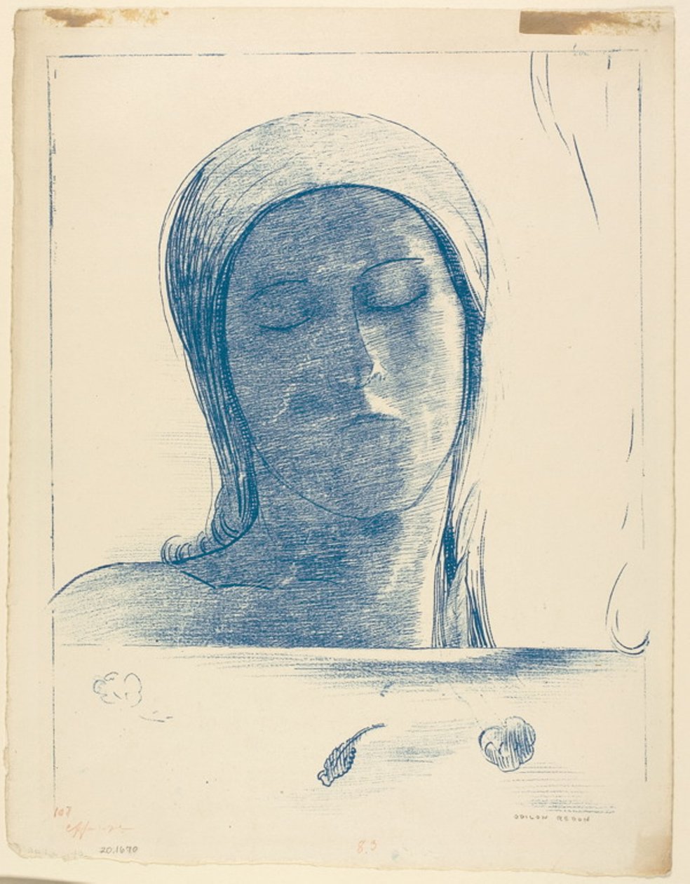 Zavřené oči od Odilon Redon